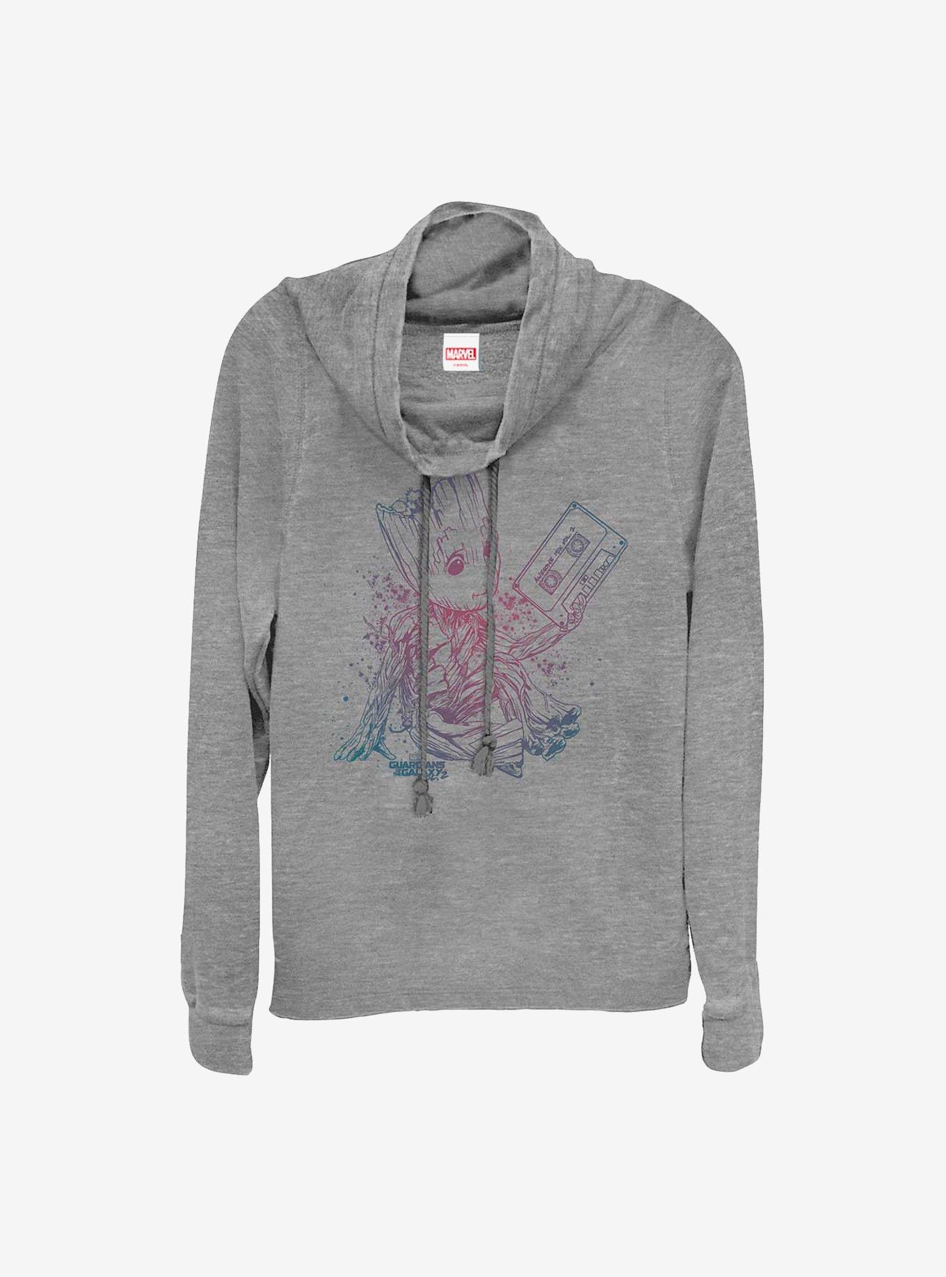 Marvel Guardians Of The Galaxy Grootient Cowl Neck Long-Sleeve Womens Top, , hi-res