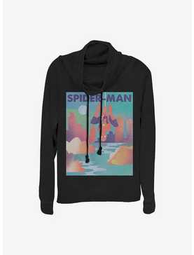 Marvel Spider-Man: Into The Spiderverse CIty Scene Cowl Neck Long-Sleeve Womens Top, , hi-res