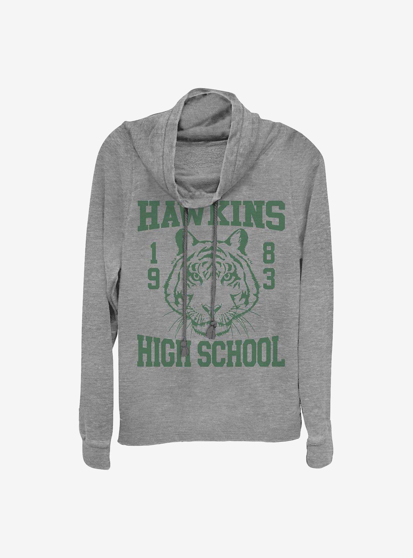 Stranger Things Hawkins High Tiger 1983 Cowl Neck Long-Sleeve Womens Top, , hi-res