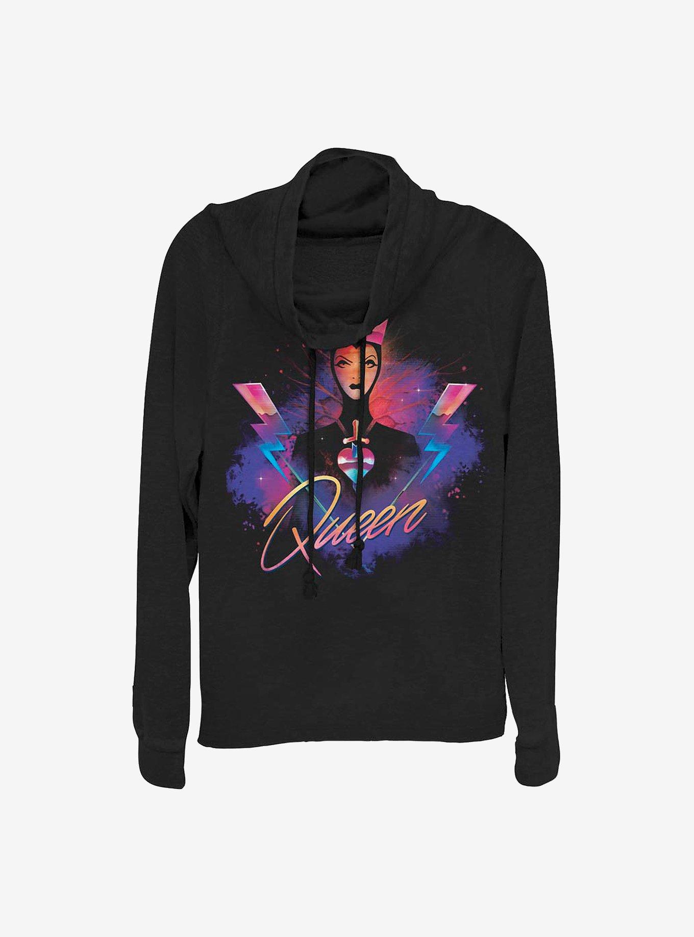 Disney Villains Evil Queen Rock Cowl Neck Long-Sleeve Womens Top, , hi-res