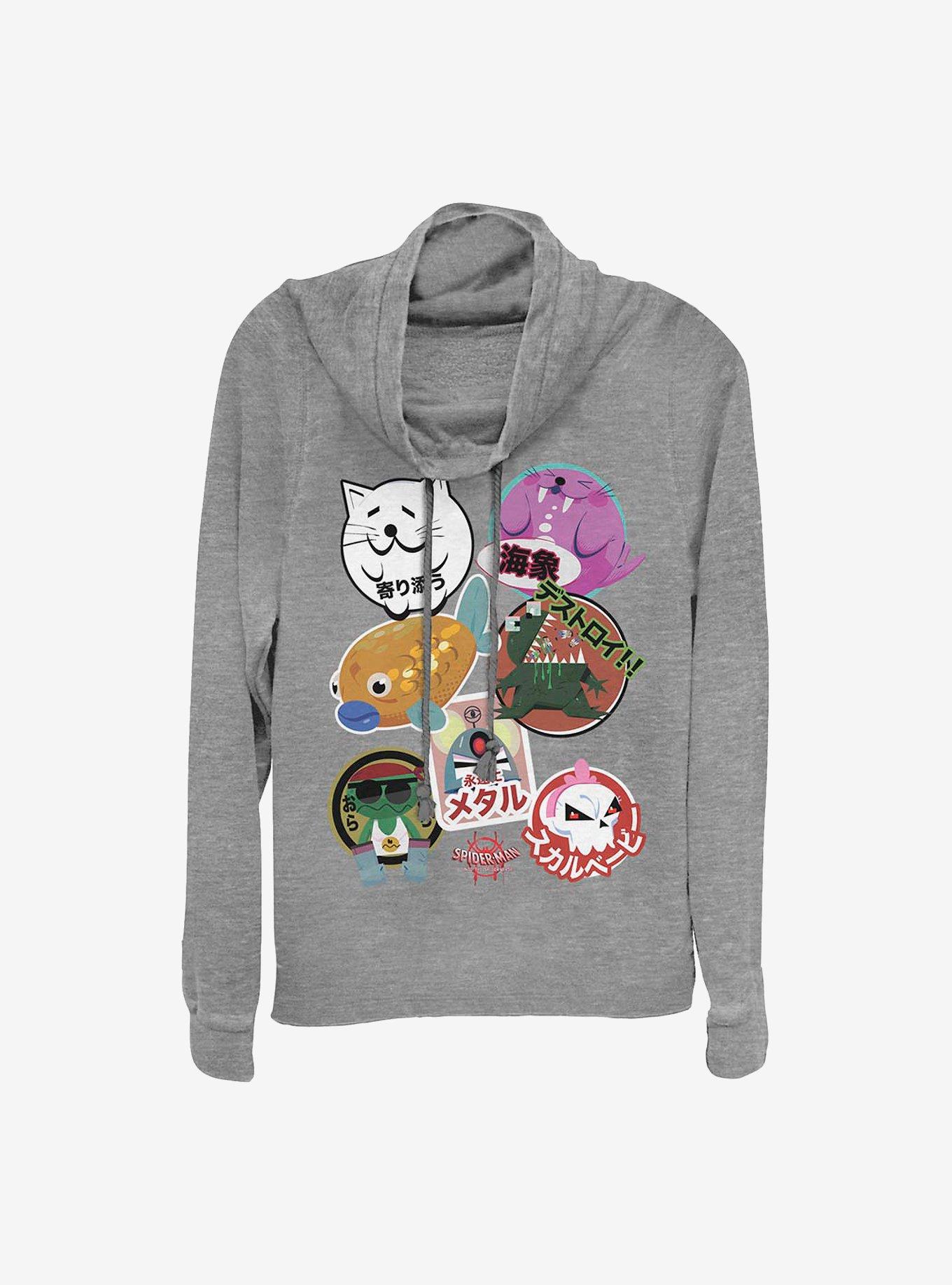 Marvel Spider-Man: Into The Spiderverse Peni Parker Cowl Neck Long-Sleeve Womens Top, , hi-res