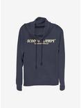 Stranger Things Scoops Ahoy Cowl Neck Long-Sleeve Womens Top, NAVY, hi-res
