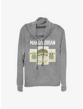 Star Wars The Mandalorian Child Boxes Cowl Neck Long-Sleeve Womens Top, , hi-res