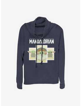 Star Wars The Mandalorian Child Boxes Cowl Neck Long-Sleeve Womens Top, , hi-res