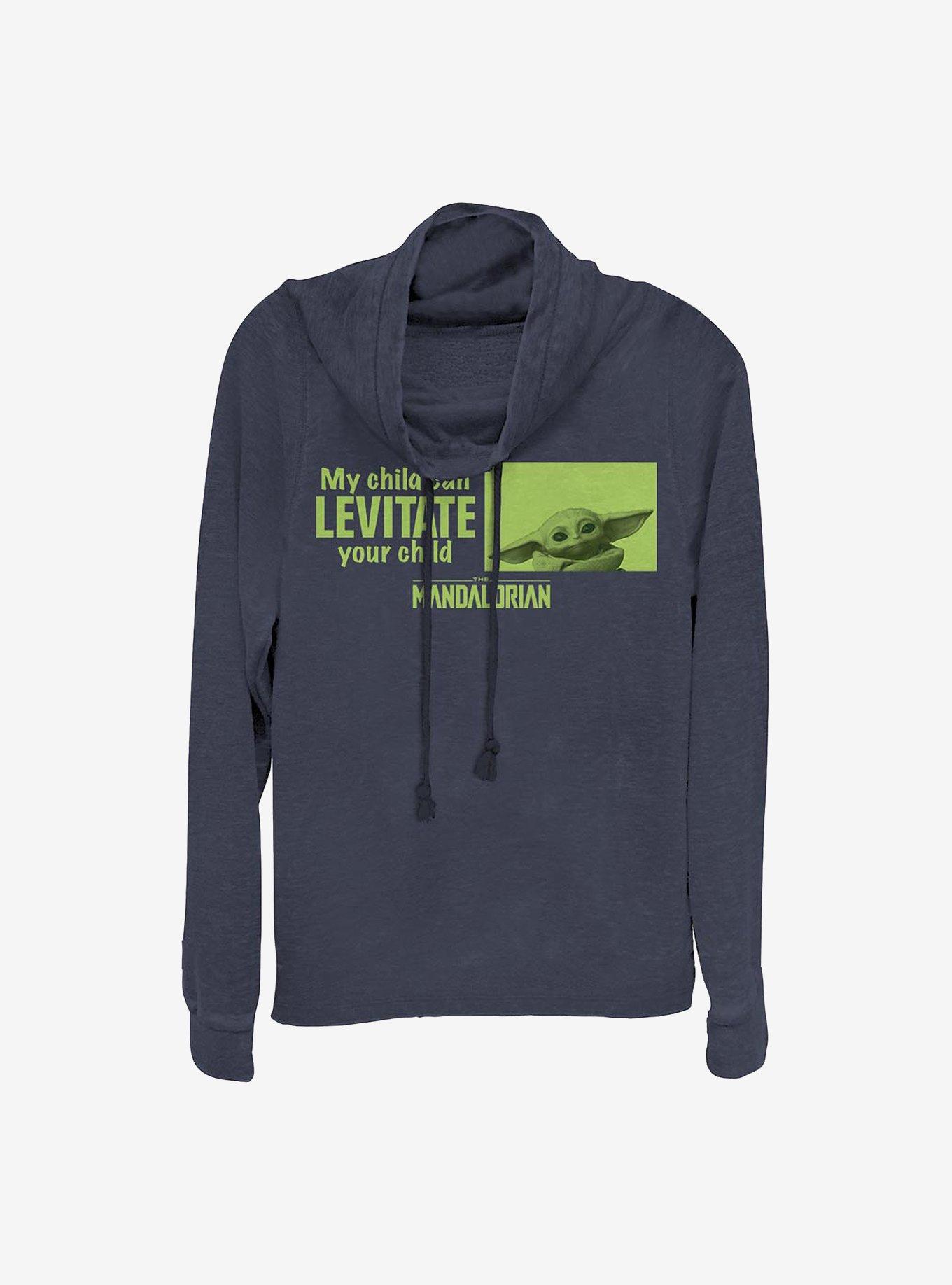 Star Wars The Mandalorian Levitate Child Cowl Neck Long-Sleeve Womens Top