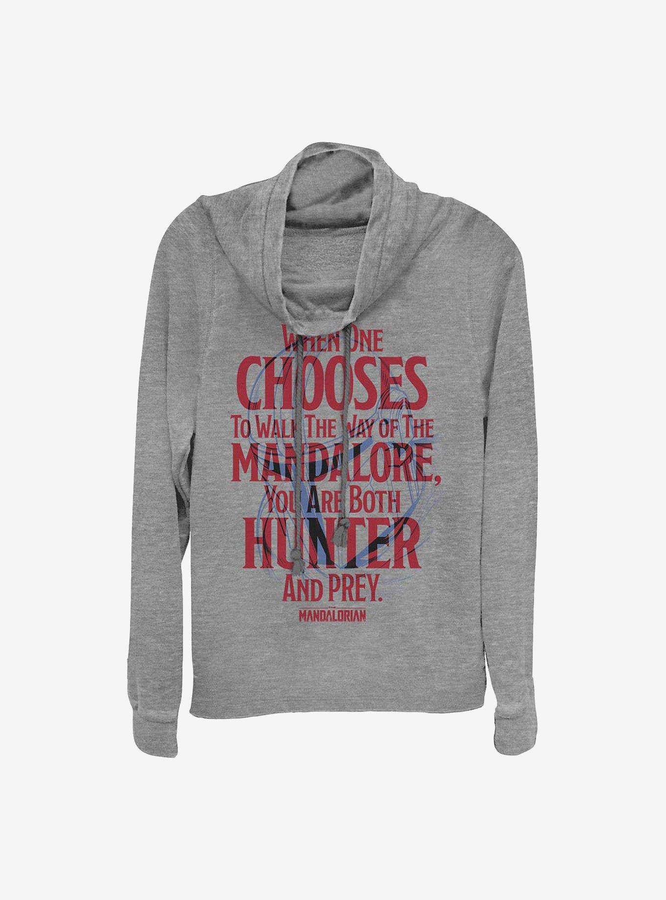 Star Wars The Mandalorian Mandalore Line Cowl Neck Long-Sleeve Womens Top, , hi-res