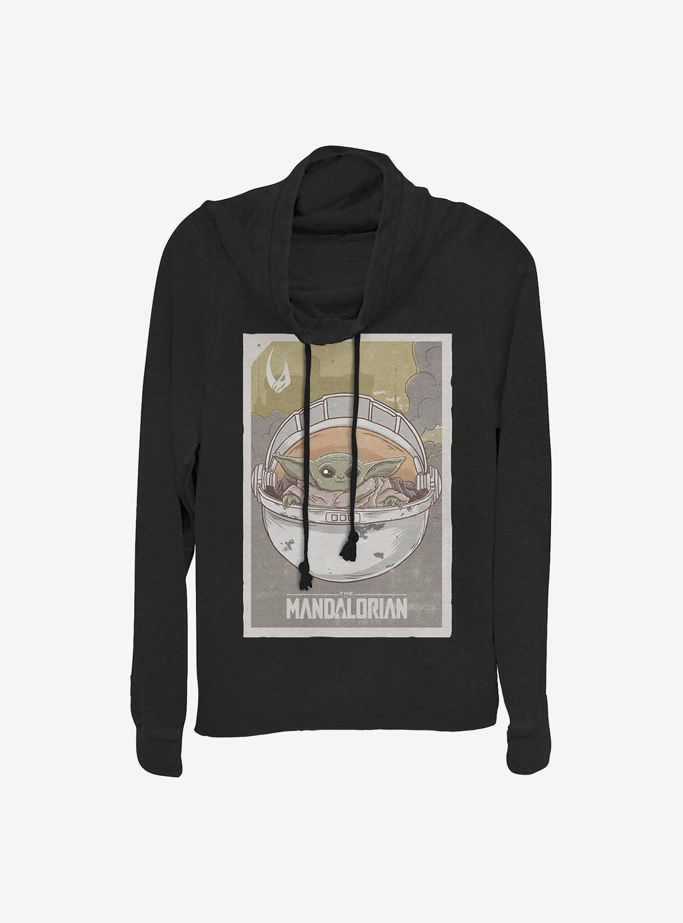 Star Wars The Mandalorian The Child Baby Cowl Neck Long-Sleeve Womens Top, , hi-res