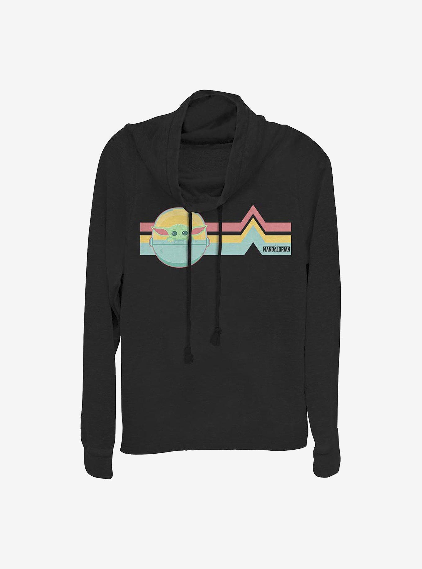 Star Wars The Mandalorian Rainbow Child Cowl Neck Long-Sleeve Womens Top, , hi-res