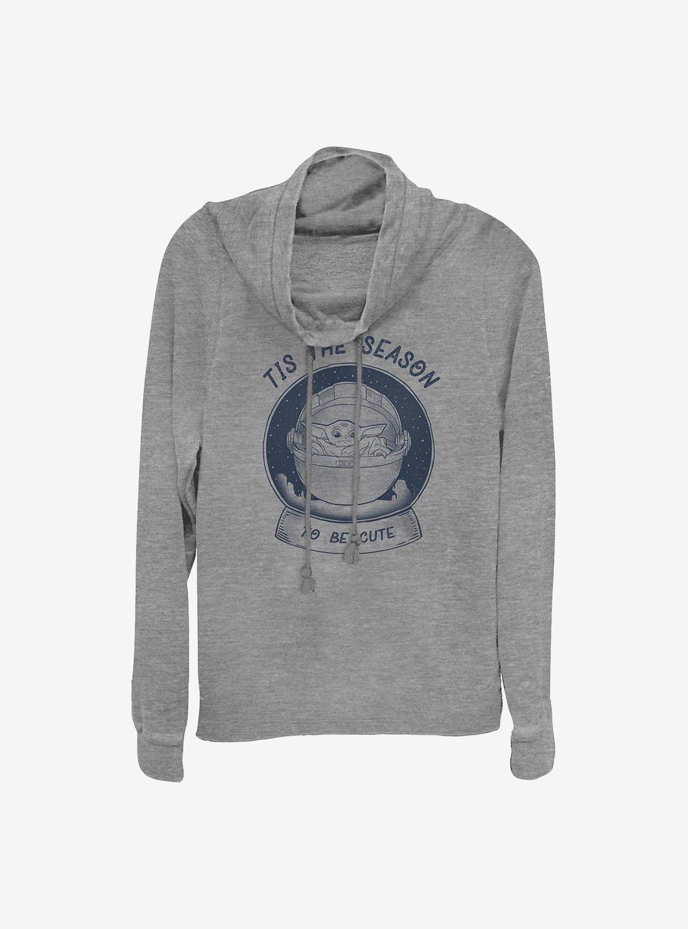 Star Wars The Mandalorian The Child Snow Baby Cowl Neck Long-Sleeve Womens Top, , hi-res