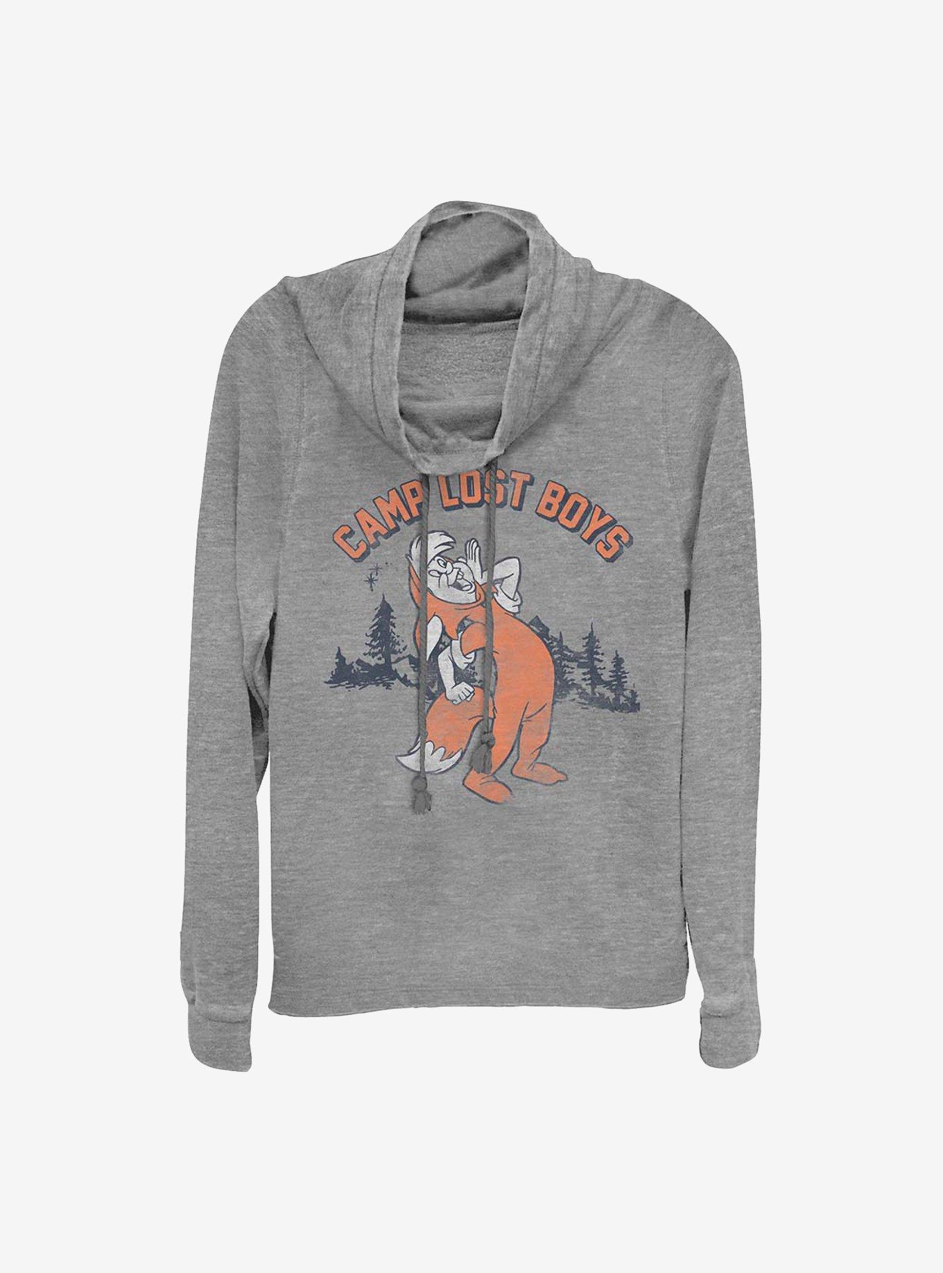 Disney Tinker Bell Camp Lost Boys Cowl Neck Long-Sleeve Womens Top, , hi-res