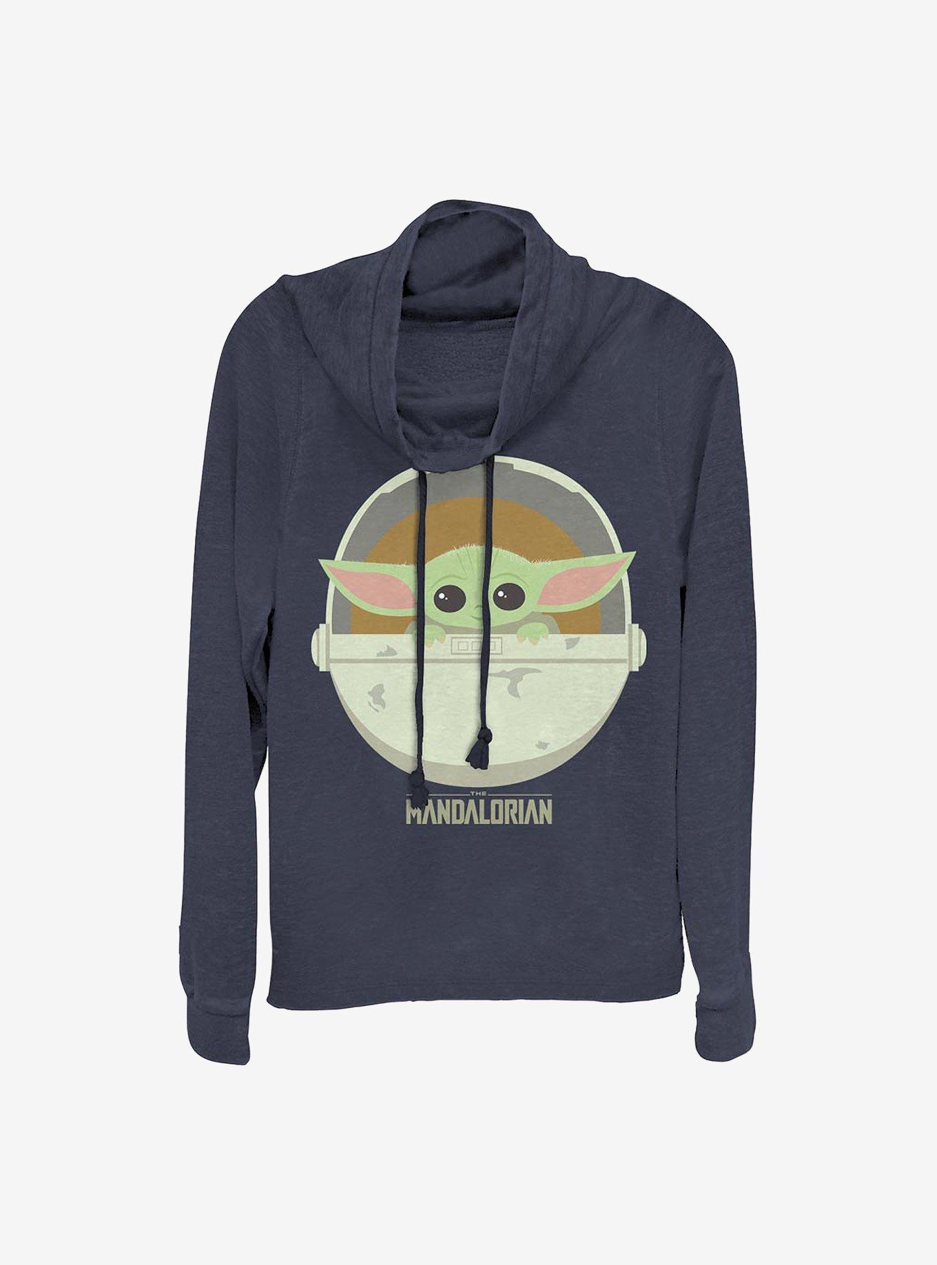 Star Wars The Mandalorian The Child Cute Bassinet Cowl Neck Long-Sleeve Womens Top, , hi-res
