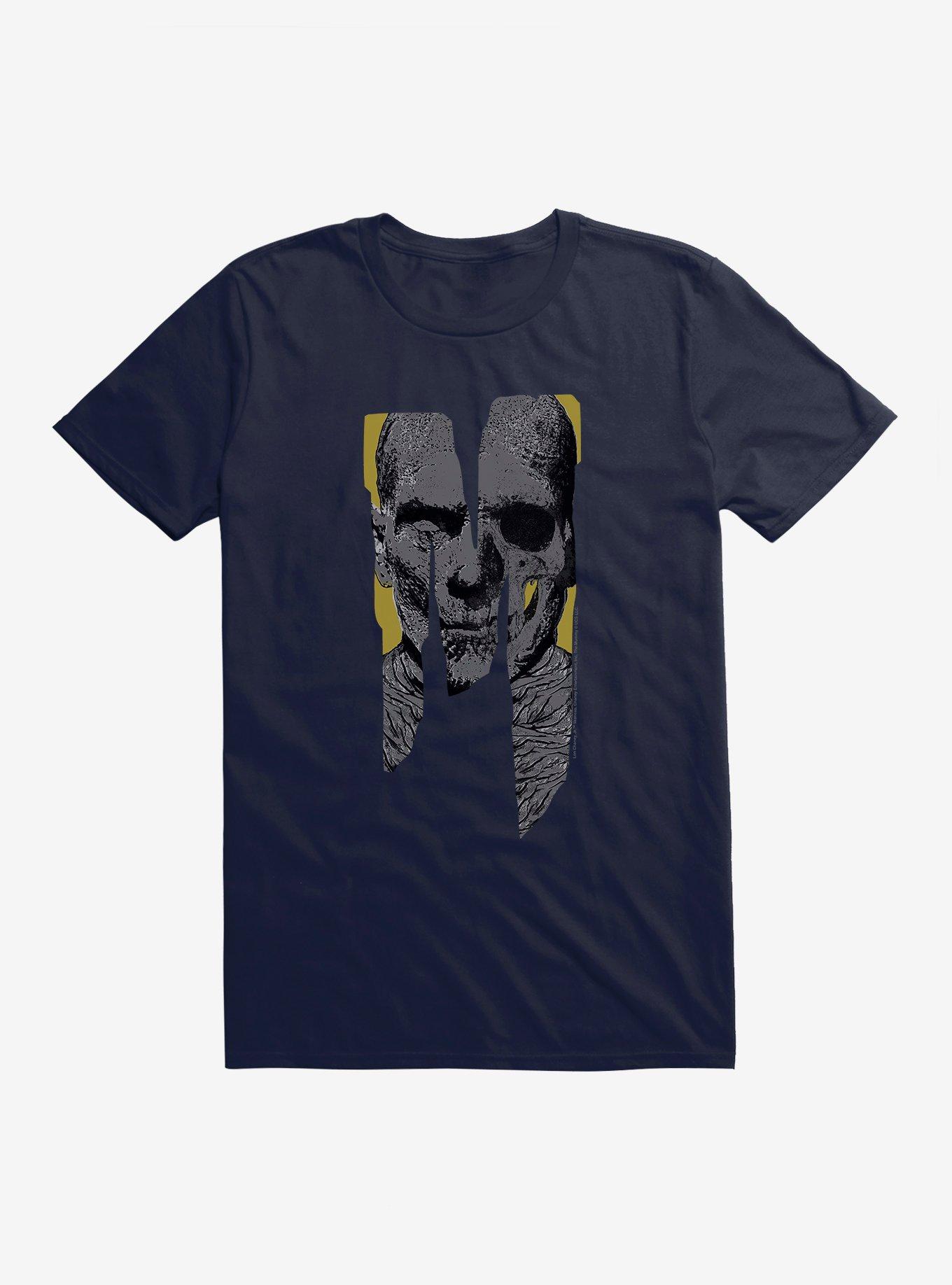 Universal Monsters The Mummy Letter Face T-Shirt, NAVY, hi-res