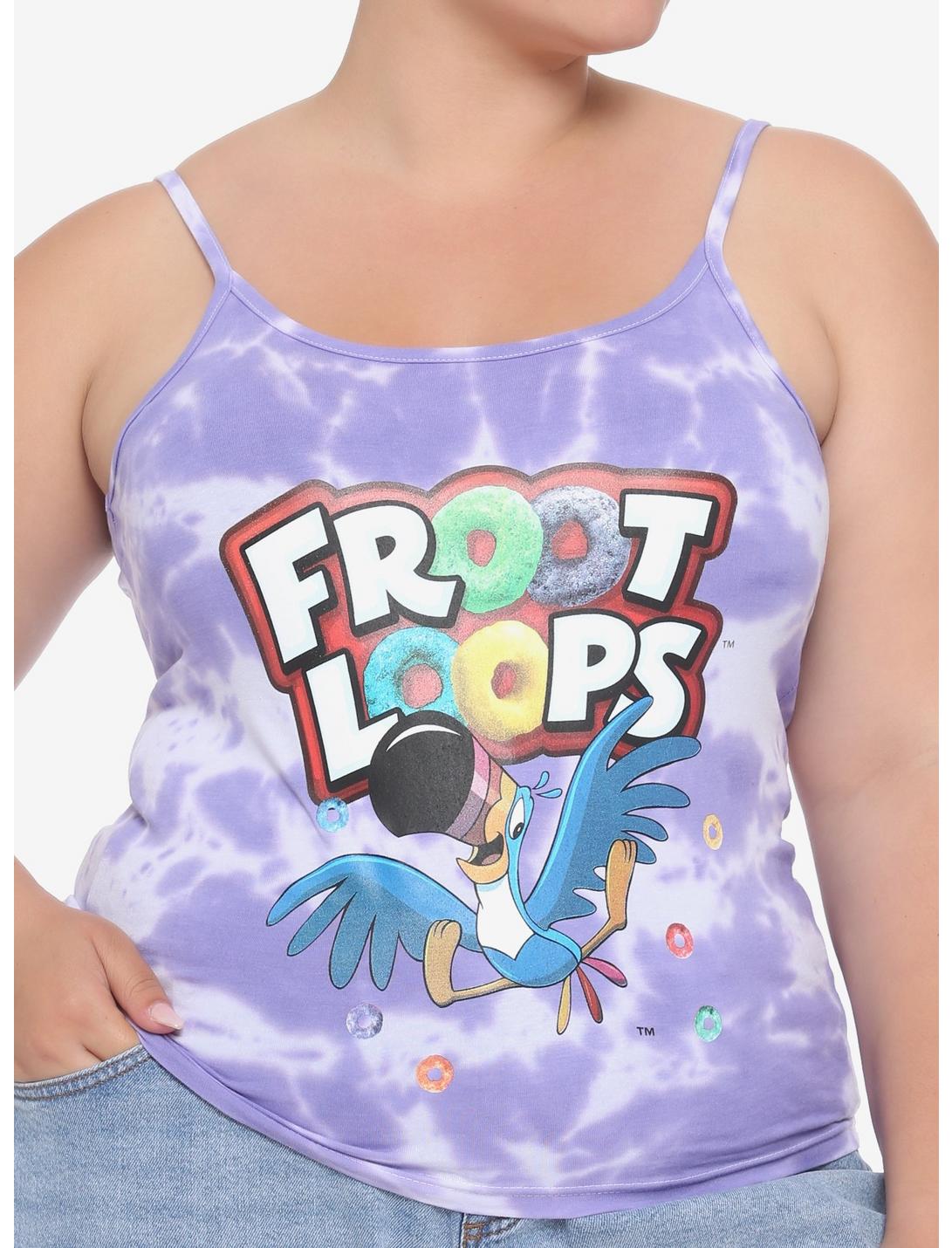 Froot Loops Tie-Dye Girls Strappy Crop Tank Top Plus Size, MULTI, hi-res