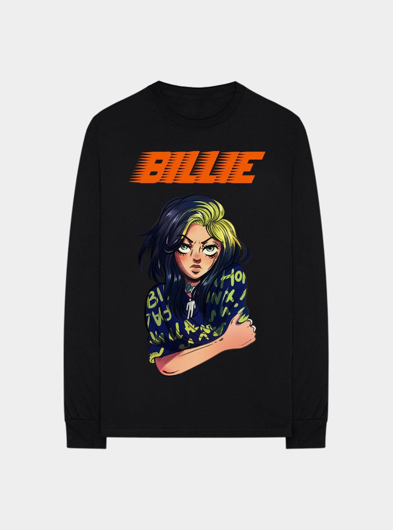 Billie Eilish Anime Girls Sweatshirt, BLACK, hi-res