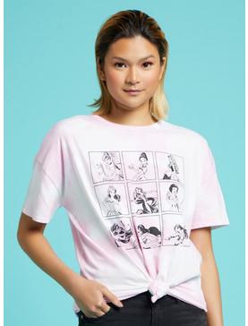 Her Universe Disney Princess Grid Tie-Dye Boyfriend Fit T-Shirt, , hi-res