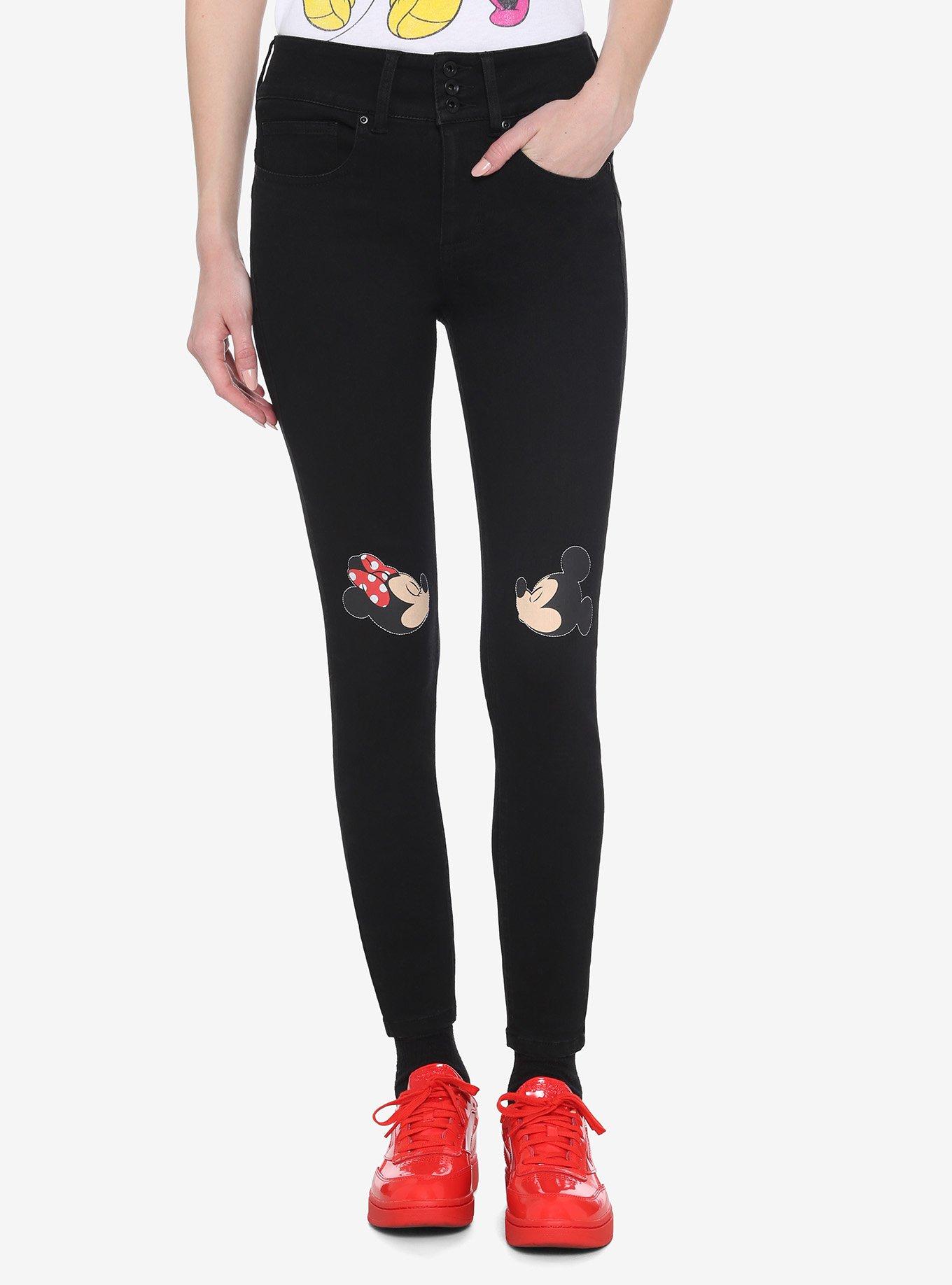 Disney Valentine's Mickey Mouse & Minnie Mouse Kiss High-Waisted Jeggings, MULTI, hi-res