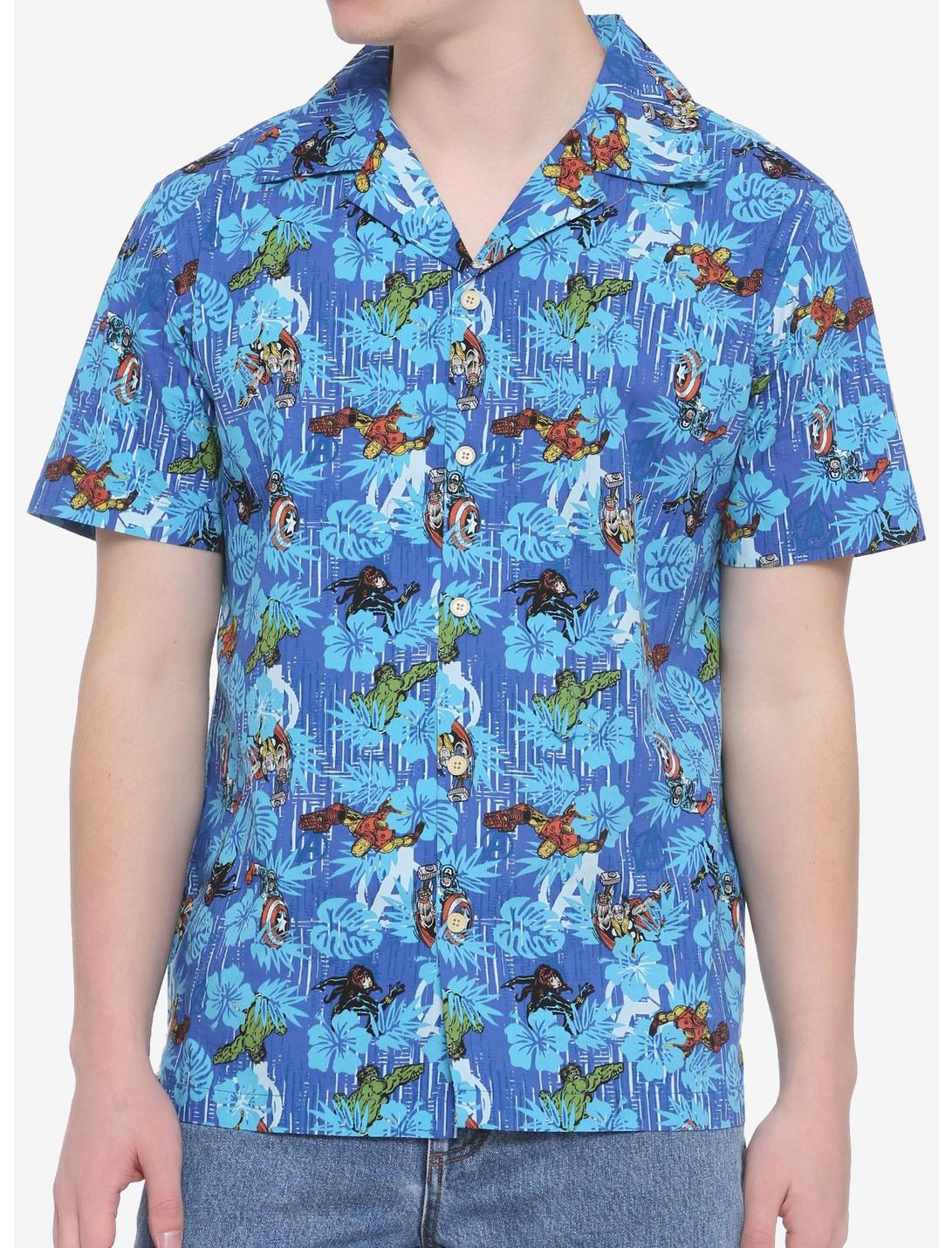 Marvel Avengers Tropical Woven Button-Up, MULTI, hi-res