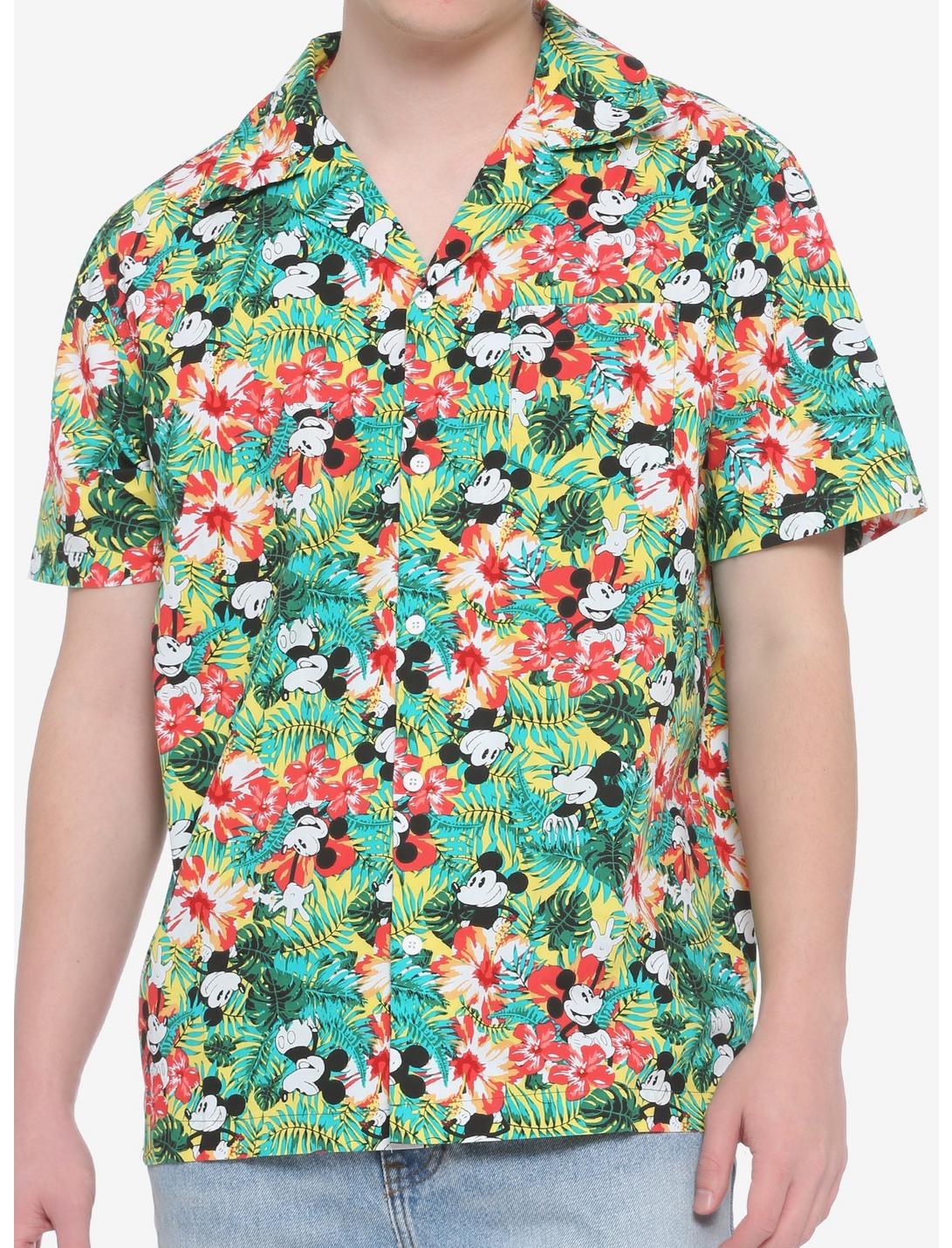 Disney Mickey Mouse Tropical Woven Button-Up, MULTI, hi-res