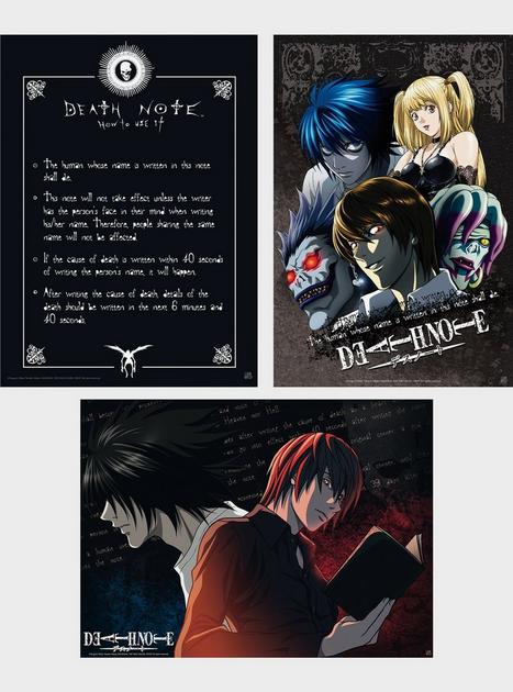DEATH NOTE B2サイズ ポスター ３枚セット Death Note Exhibition 2023 Poster B2 Size Set of 4 Light L Misa