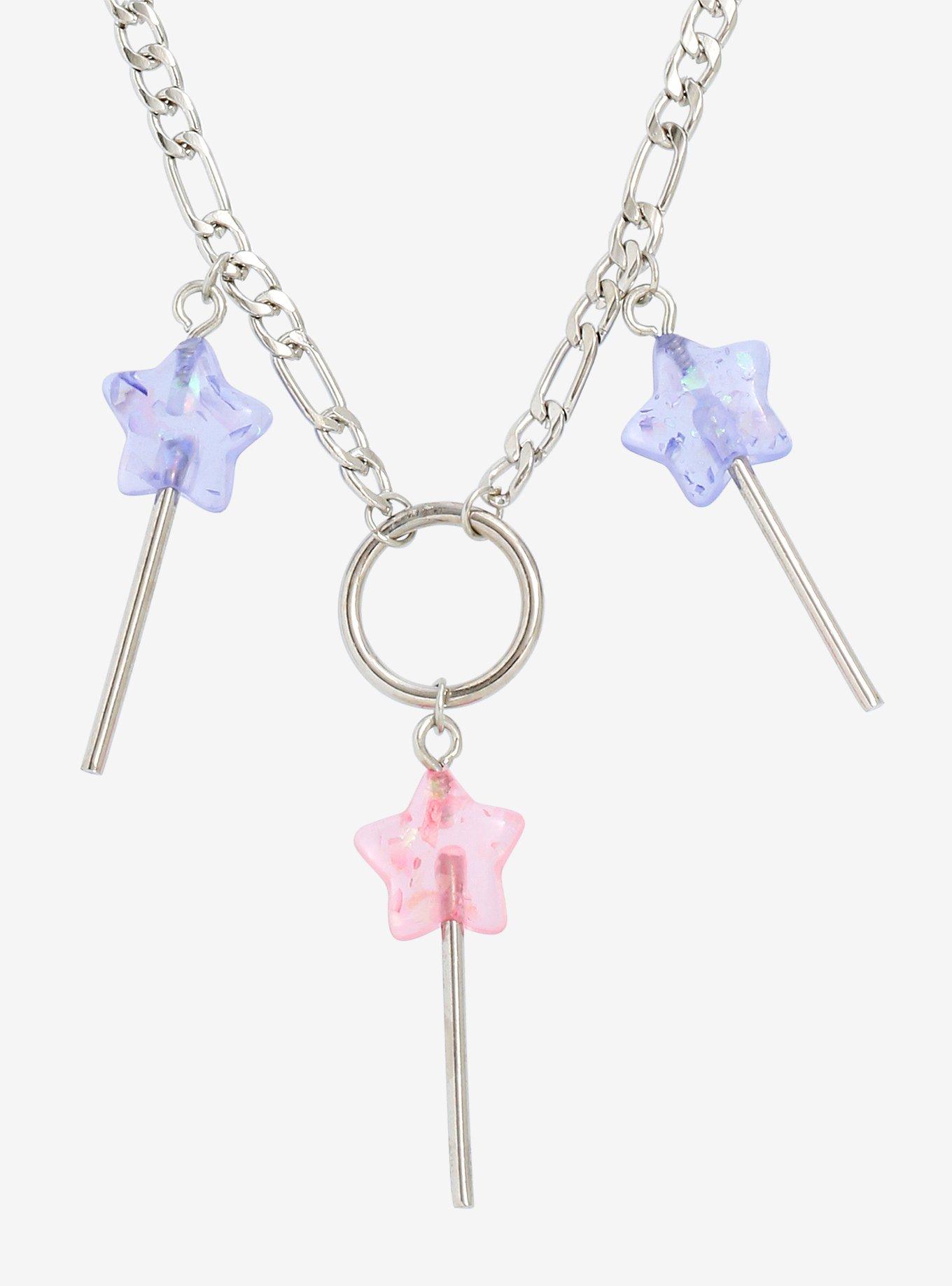 Star Lollipop O-Ring Chain Necklace, , hi-res