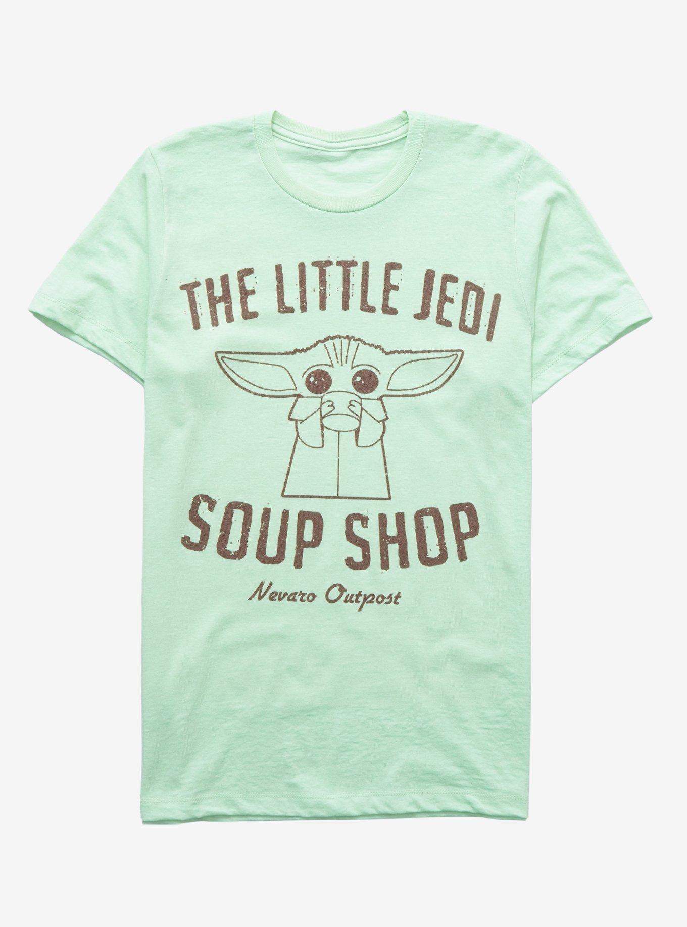 Star Wars The Mandalorian The Little Jedi Soup Shop T-Shirt, SAGE GREEN, hi-res