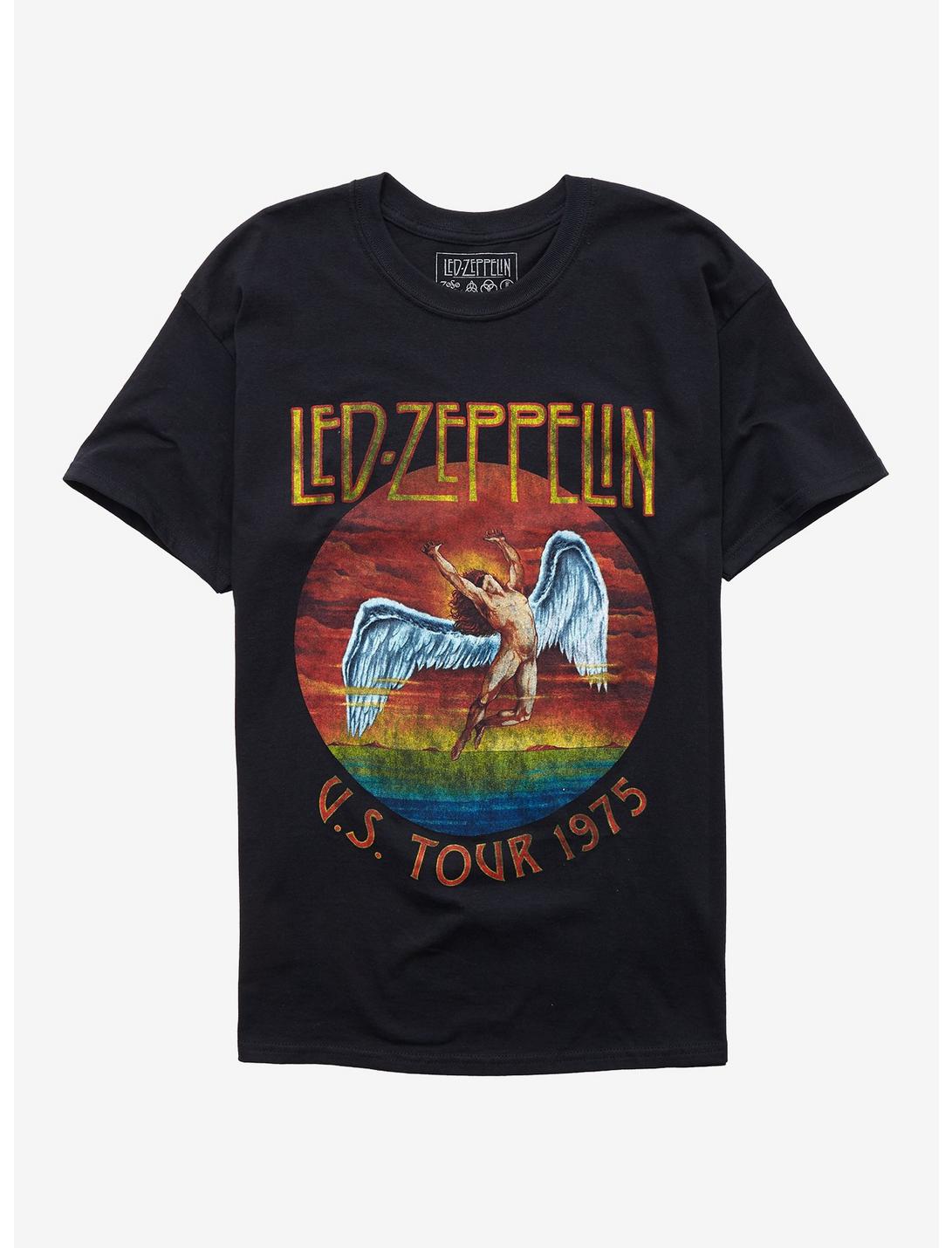 Led Zeppelin U.S. Tour 1975 Girls T-Shirt, BLACK, hi-res