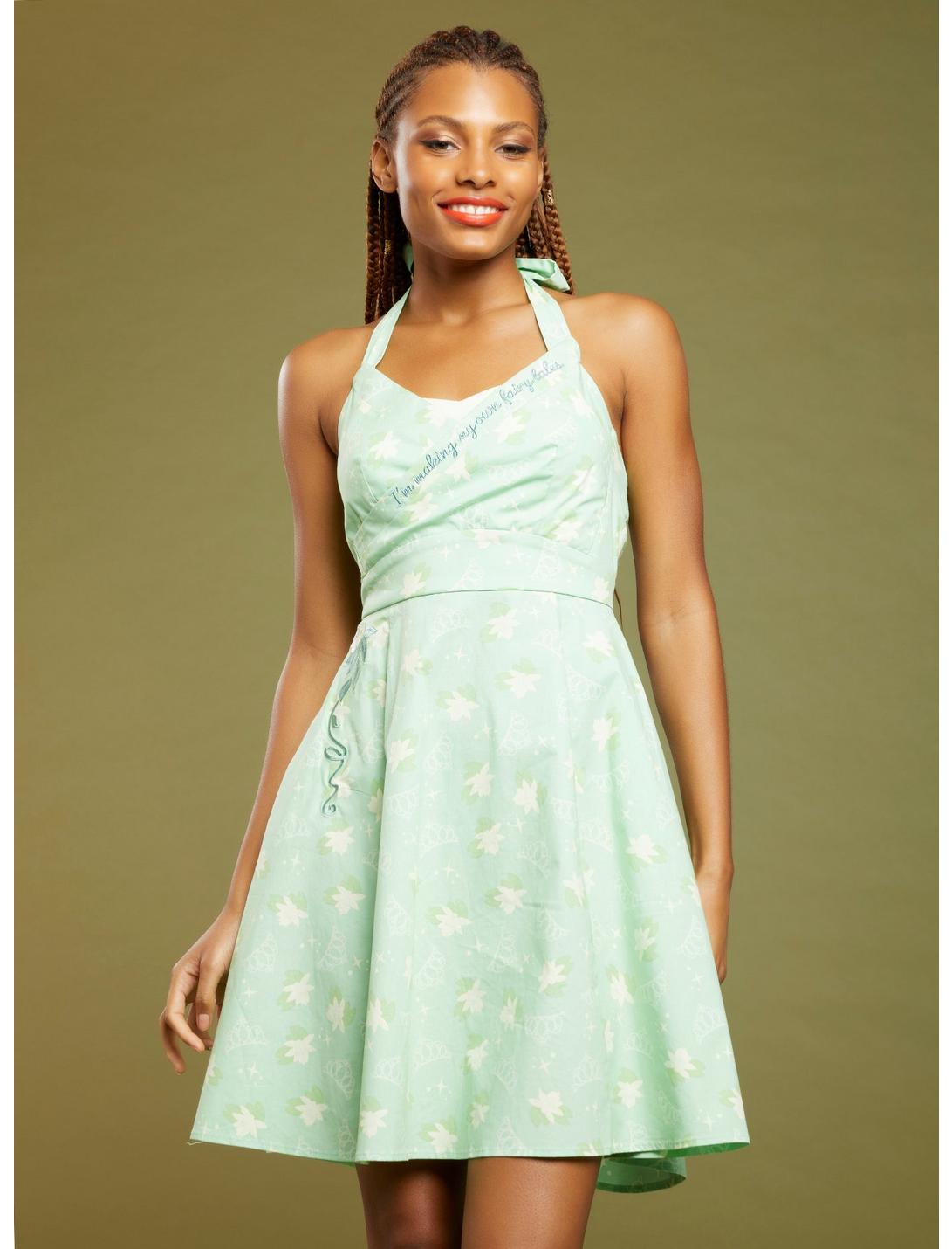 Her Universe Disney The Princess And The Frog Icon Retro Halter Dress, GREEN, hi-res