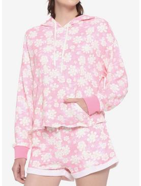 BT21 Floral Pink Wash Girls Hoodie, , hi-res