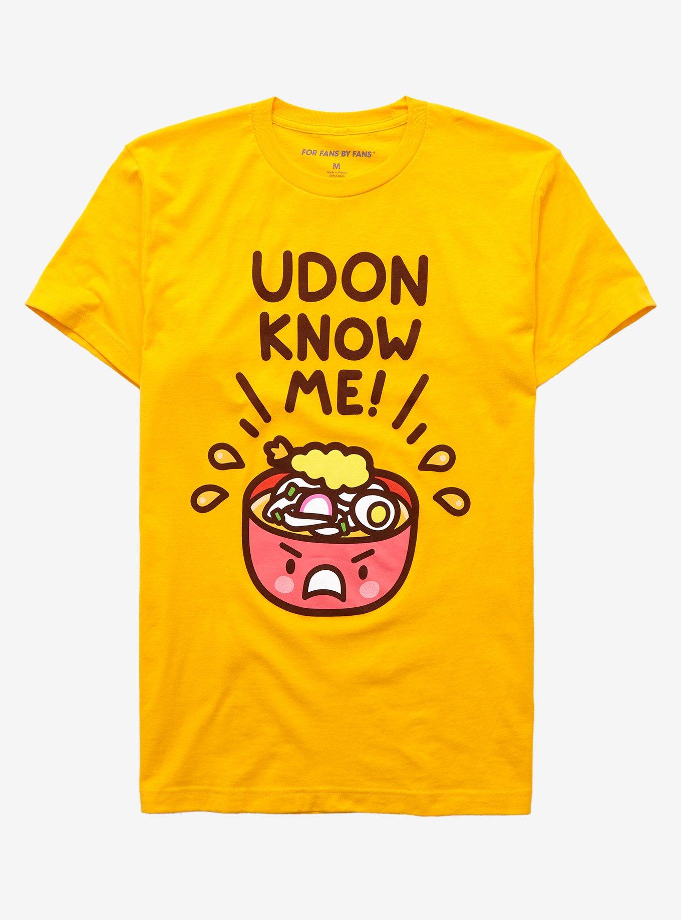 Udon Know Me T-Shirt By Miso Happy, GOLD, hi-res