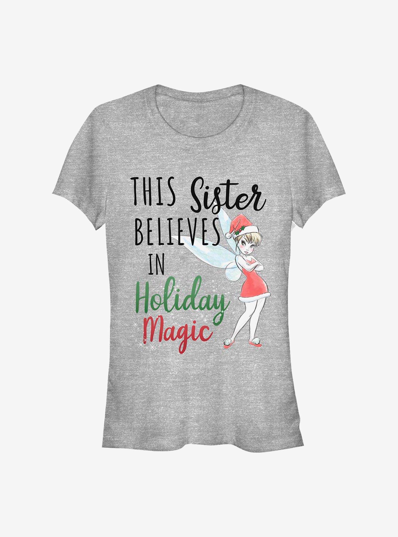 Disney Tinker Bell Holiday Magic Sister Girls T-Shirt, ATH HTR, hi-res