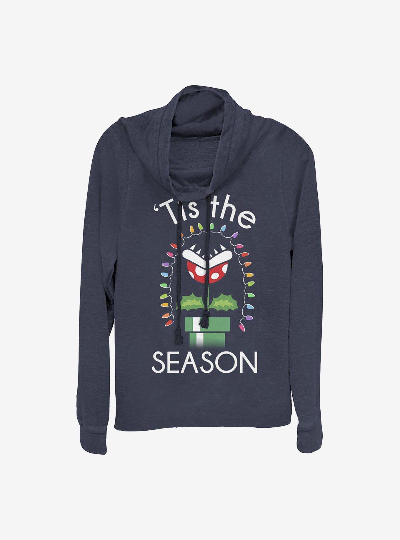 Nintendo Mario 'Tis The Season Cowlneck Long-Sleeve Girls Top, , hi-res