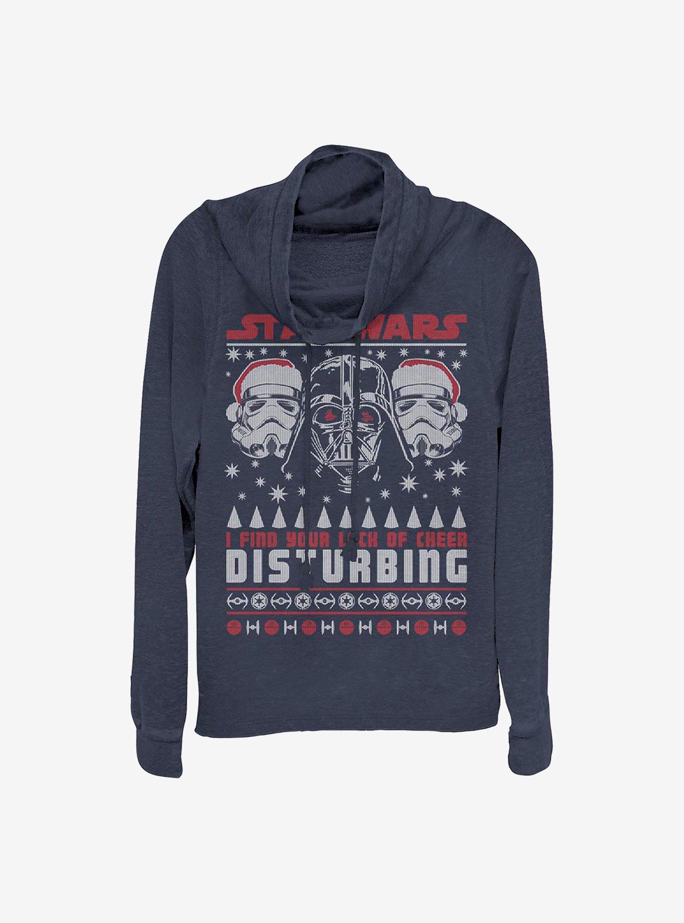 Star Wars Disturbing Holiday Cowlneck Long-Sleeve Girls Top, , hi-res