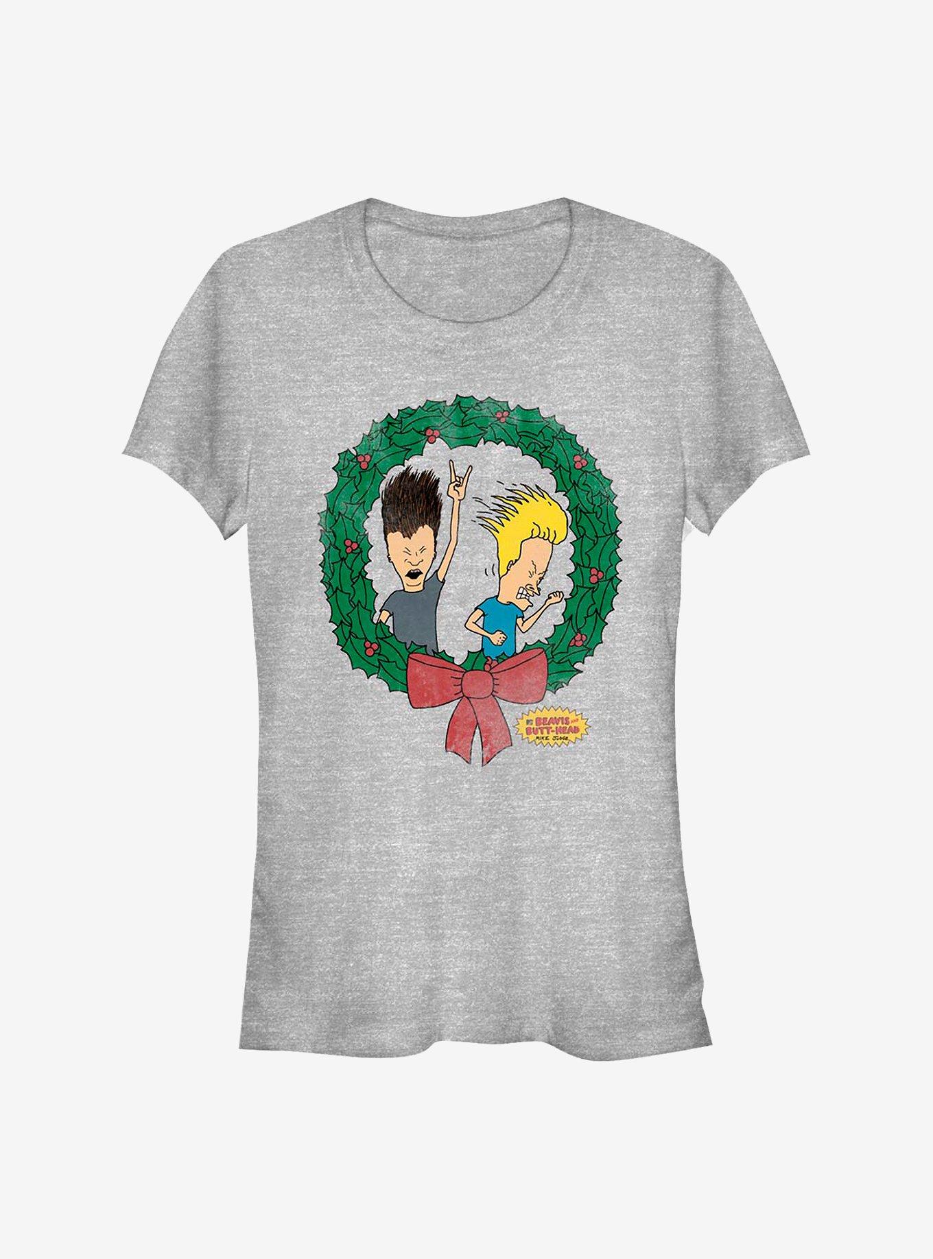 Beavis And Butt-Head Holiday Spirit Girls T-Shirt, ATH HTR, hi-res