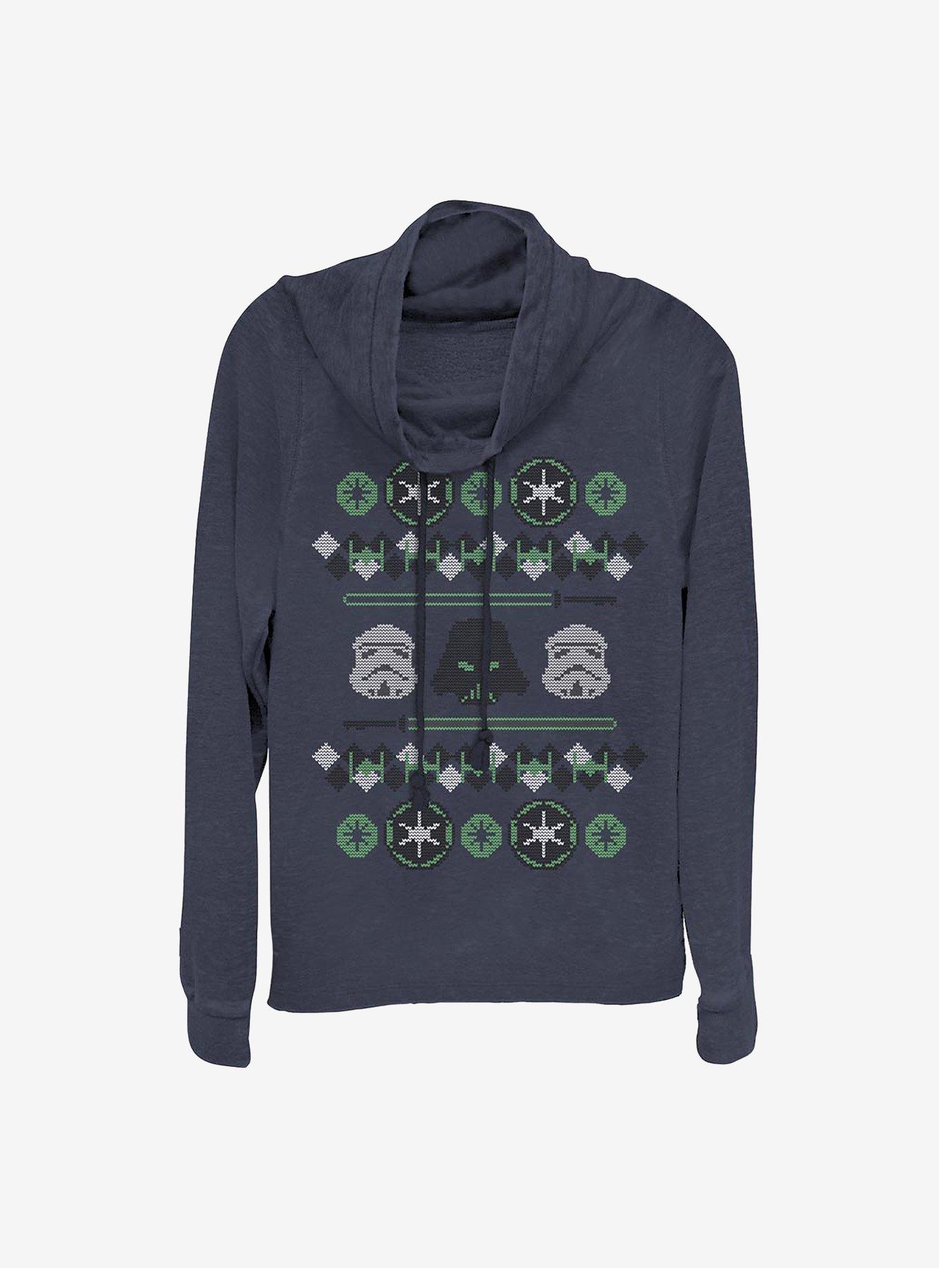Star Wars Empire Holiday Cowlneck Long-Sleeve Girls Top, , hi-res