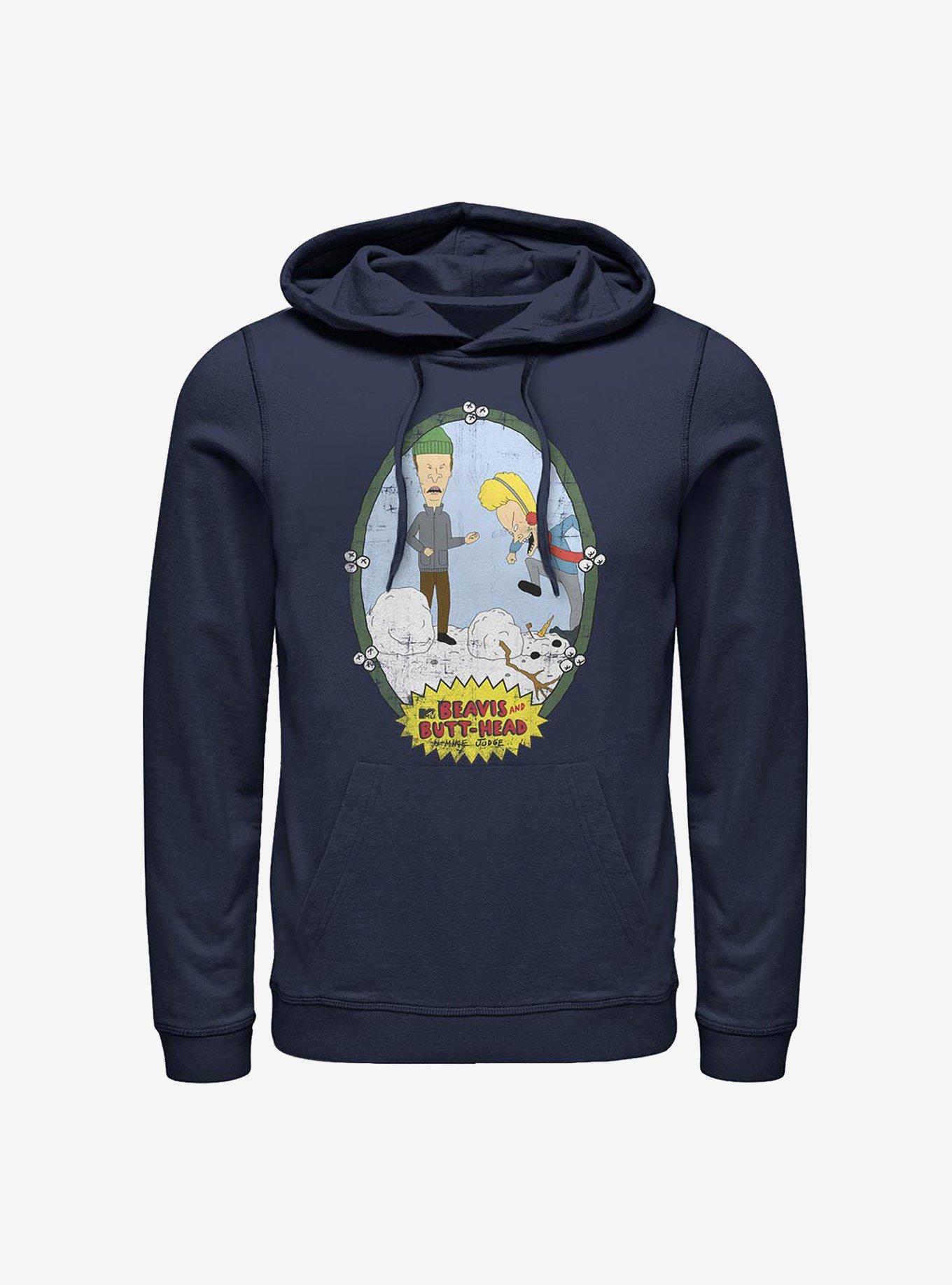 Beavis And Butt-Head Christmas Rock Hoodie, NAVY, hi-res