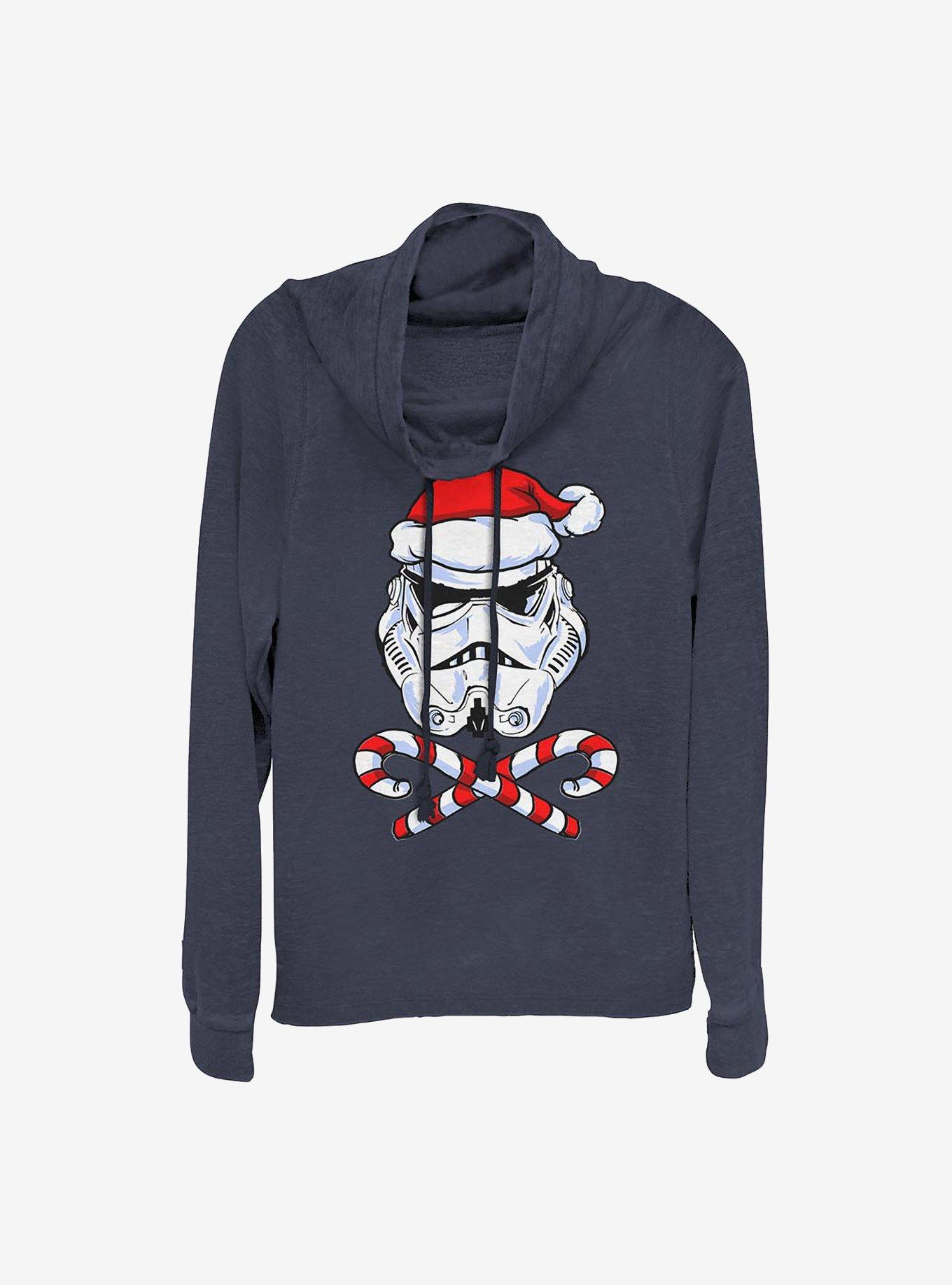 Star Wars Santa Trooper Cowlneck Long-Sleeve Girls Top, , hi-res