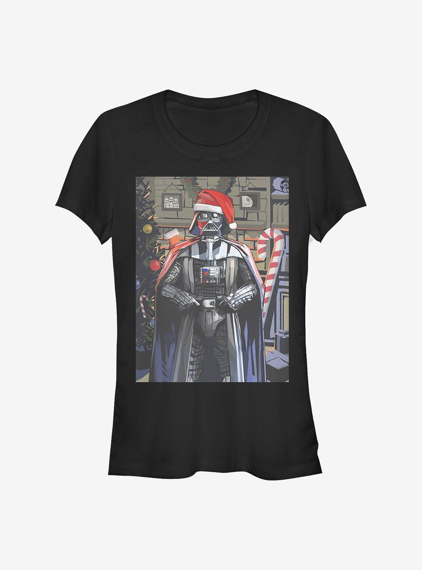 Star Wars Christmas Greetings Girls T-Shirt, BLACK, hi-res