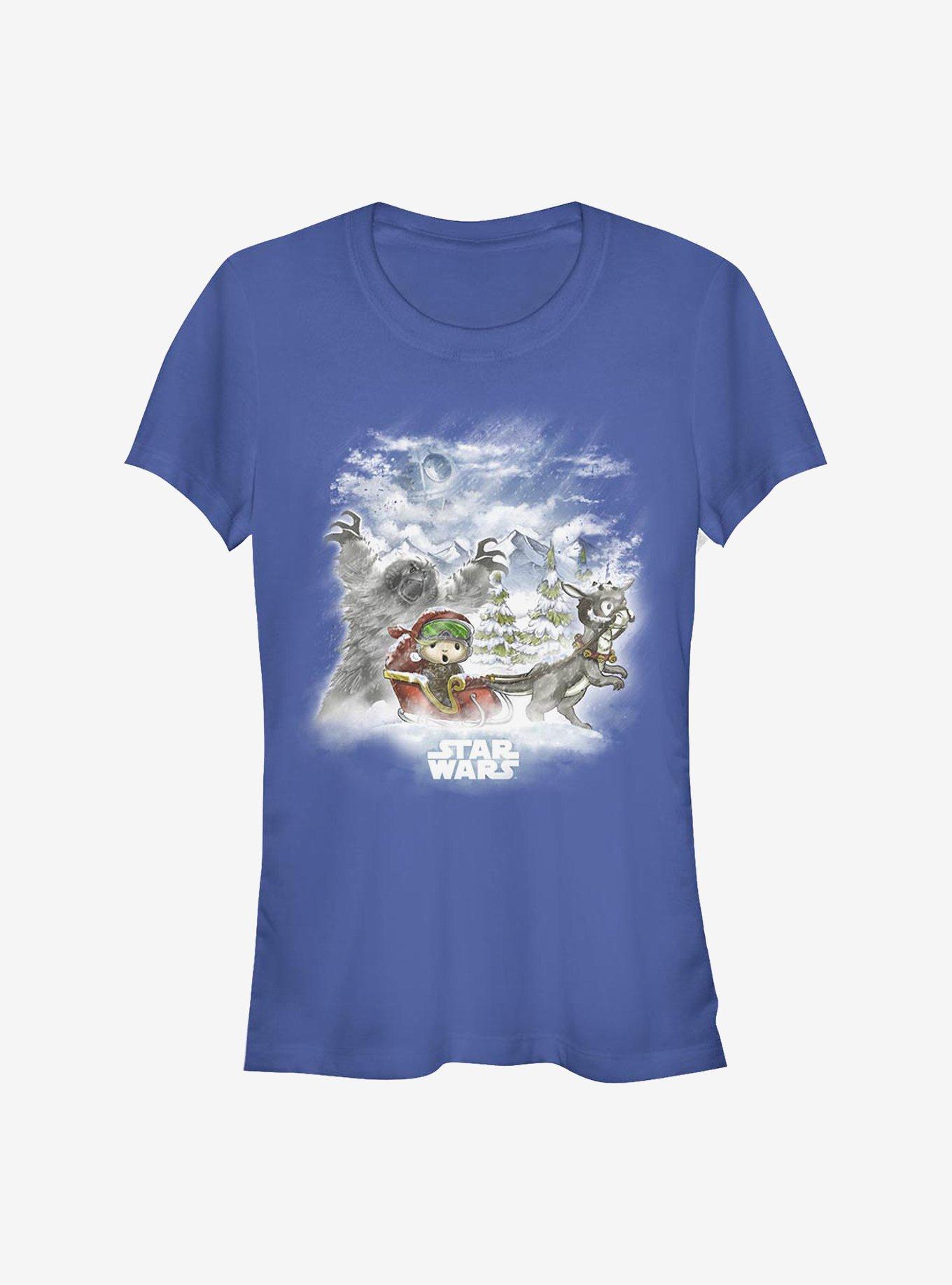 Star Wars Lukes Holiday Story Girls T-Shirt, ROYAL, hi-res