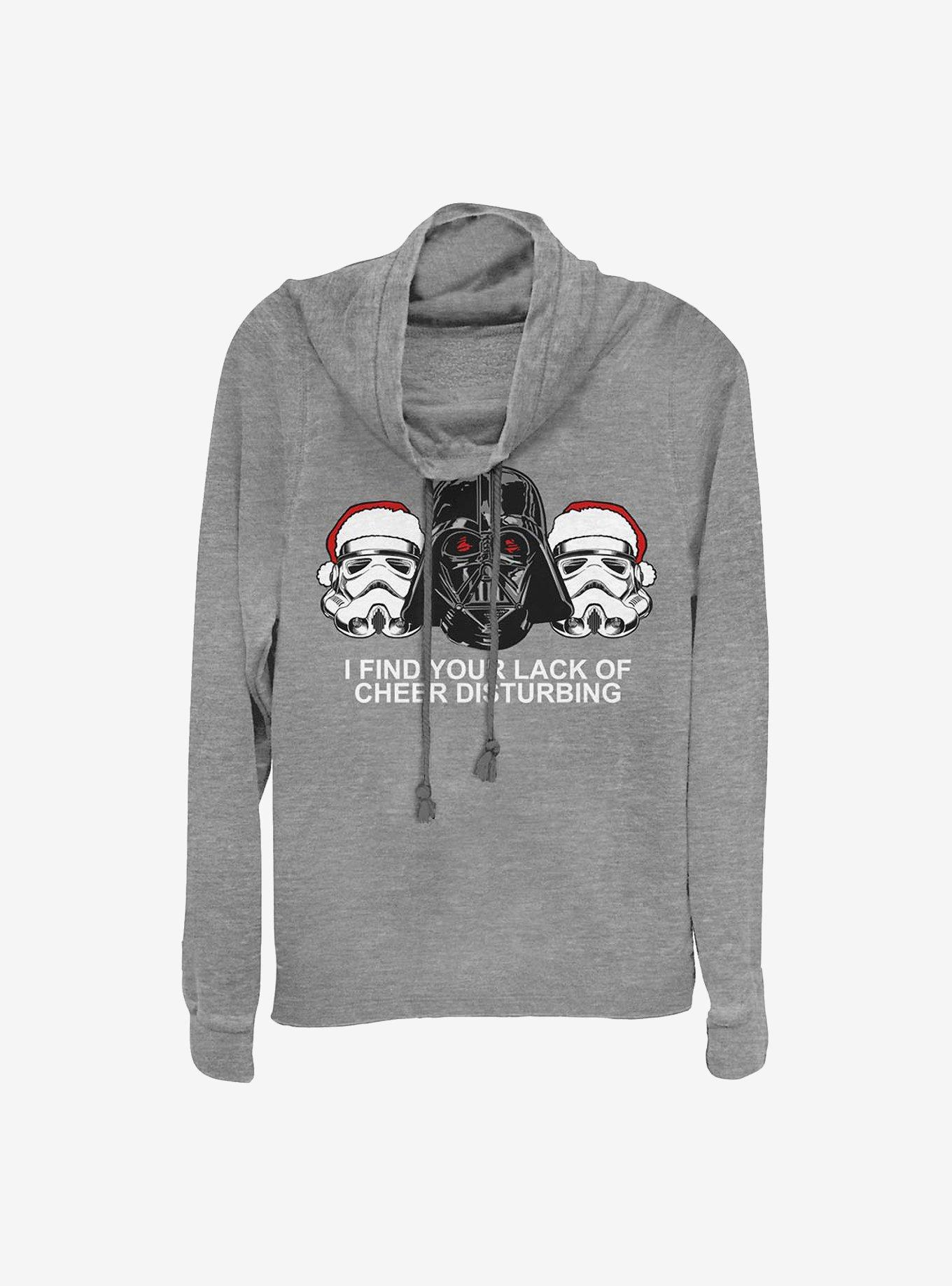 Star Wars Lack Of Cheer Is Disturbing Cowlneck Long-Sleeve Girls Top, , hi-res