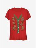 Star Wars Christmas Vest Holiday Cookies Girls T-Shirt, RED, hi-res