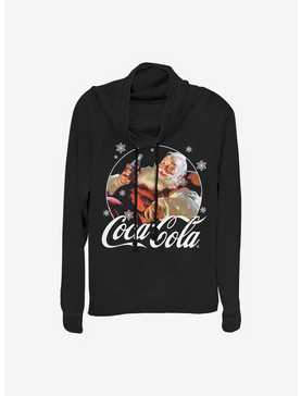 Coke Coca-Cola Santa Cowlneck Long-Sleeve Girls Top, , hi-res