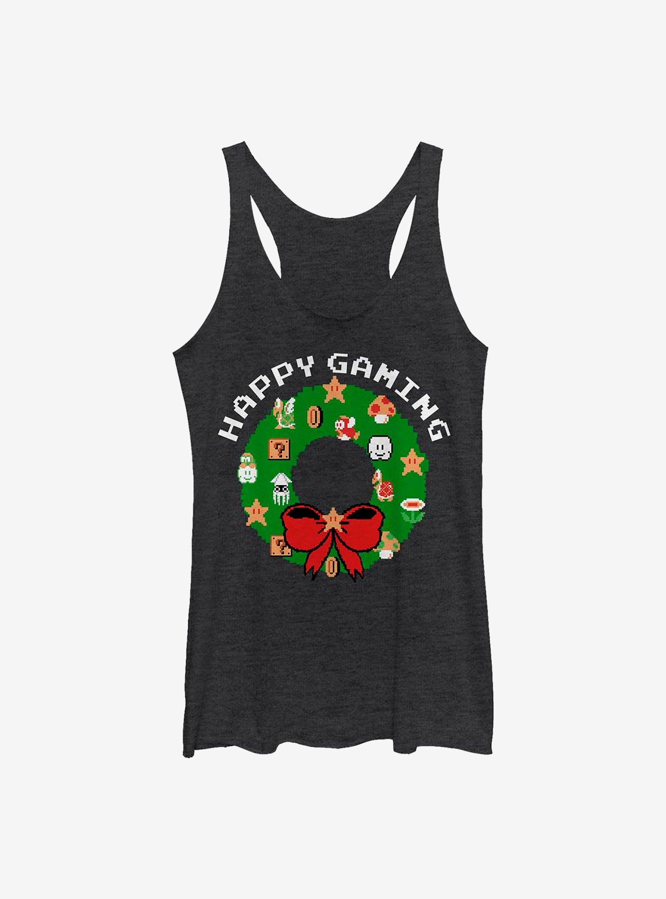 Nintendo Mario Merry Gaming Girls Tank, BLK HTR, hi-res