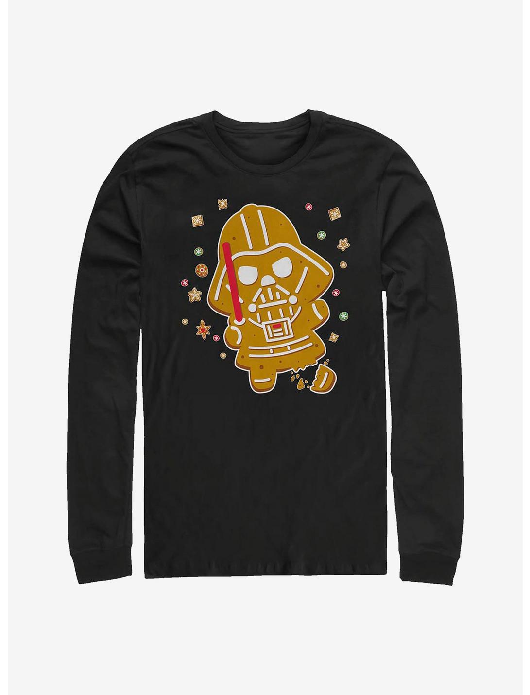Star Wars Vader Gingerbread Cookies Snap Long-Sleeve T-Shirt, BLACK, hi-res