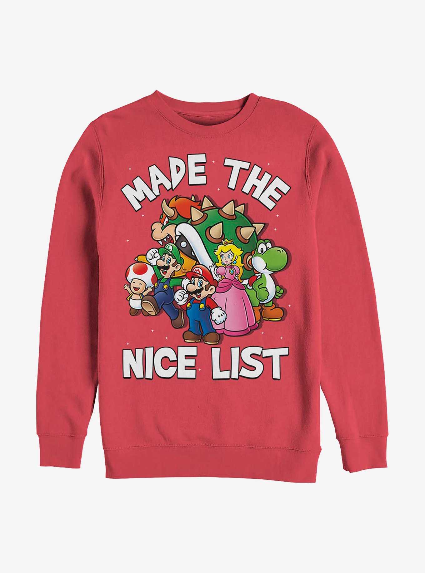 Nintendo Mario Nice List Crew Sweatshirt, , hi-res