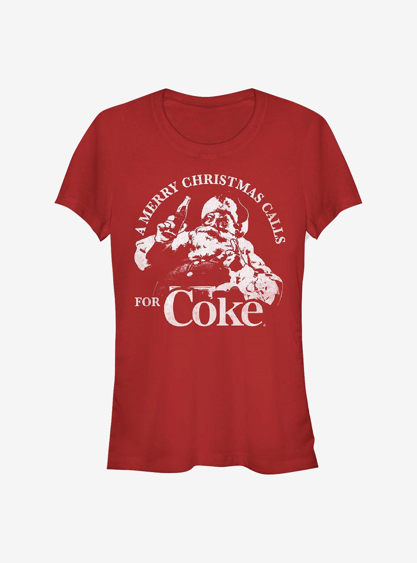 Coke A Merry Christmas Calls Comp Girls T-Shirt, , hi-res