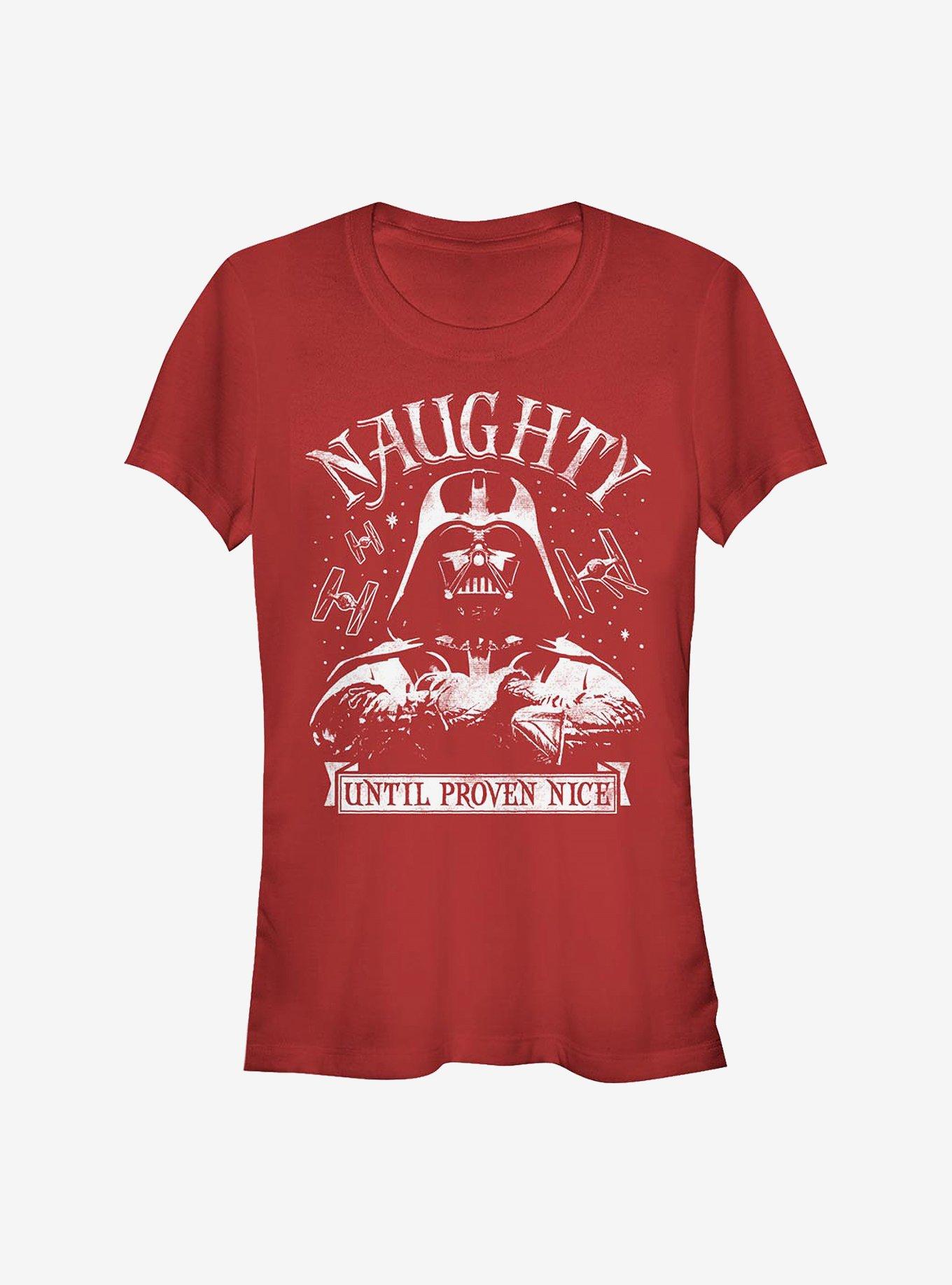 Star Wars Naughty Until Nice Girls T-Shirt, RED, hi-res