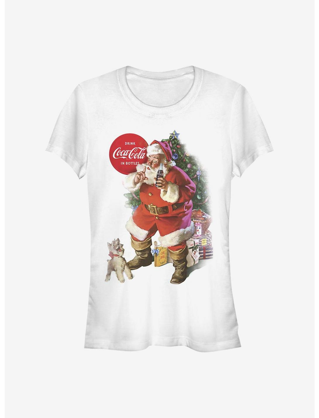 Coke Coca-Cola Surprised Puppy Girls T-Shirt, WHITE, hi-res