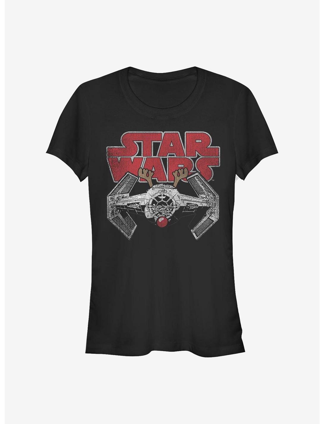 Star Wars Rudolf Tie Fighter Girls T-Shirt, BLACK, hi-res