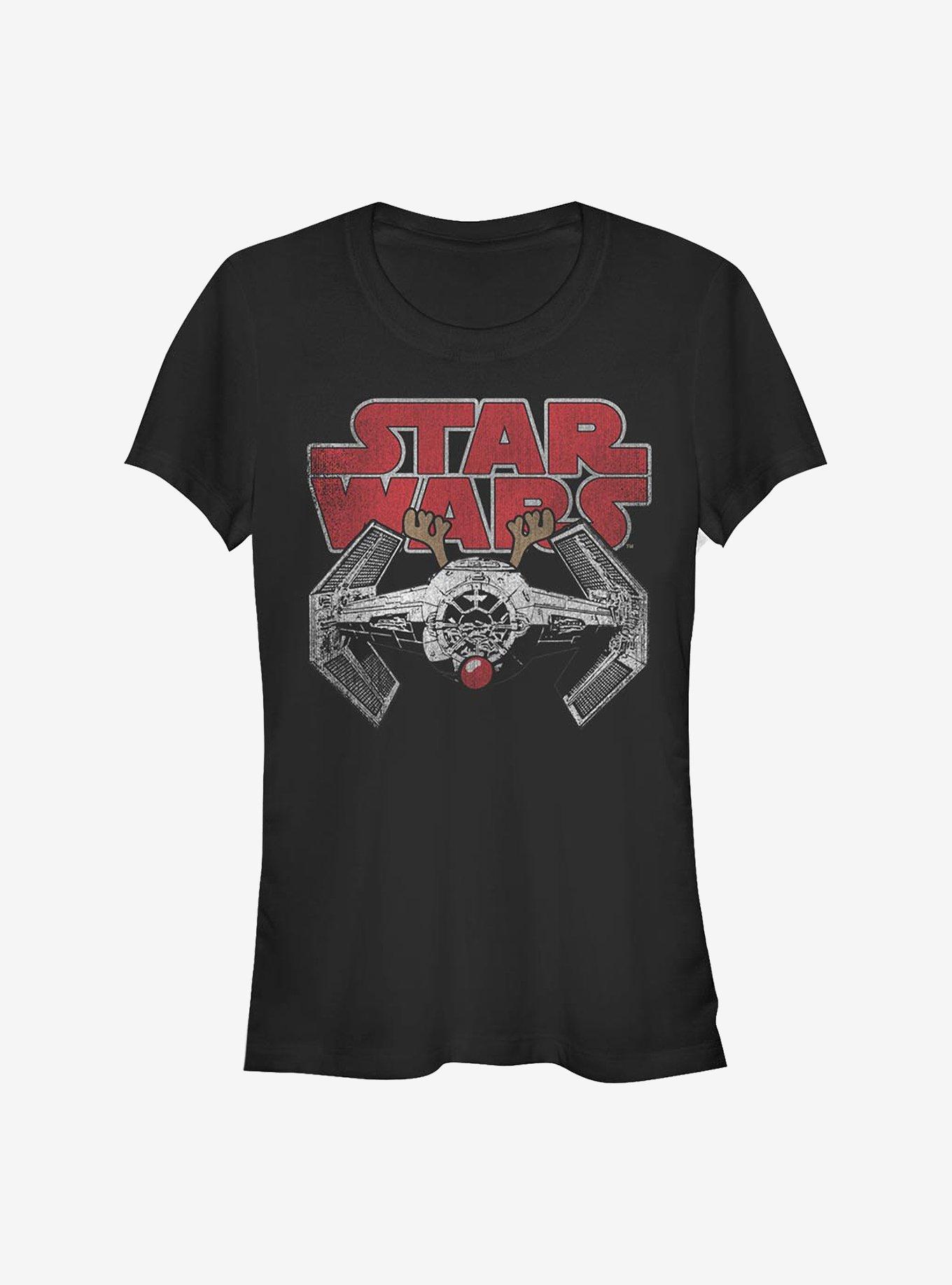 Star Wars Rudolf Tie Fighter Girls T-Shirt, BLACK, hi-res