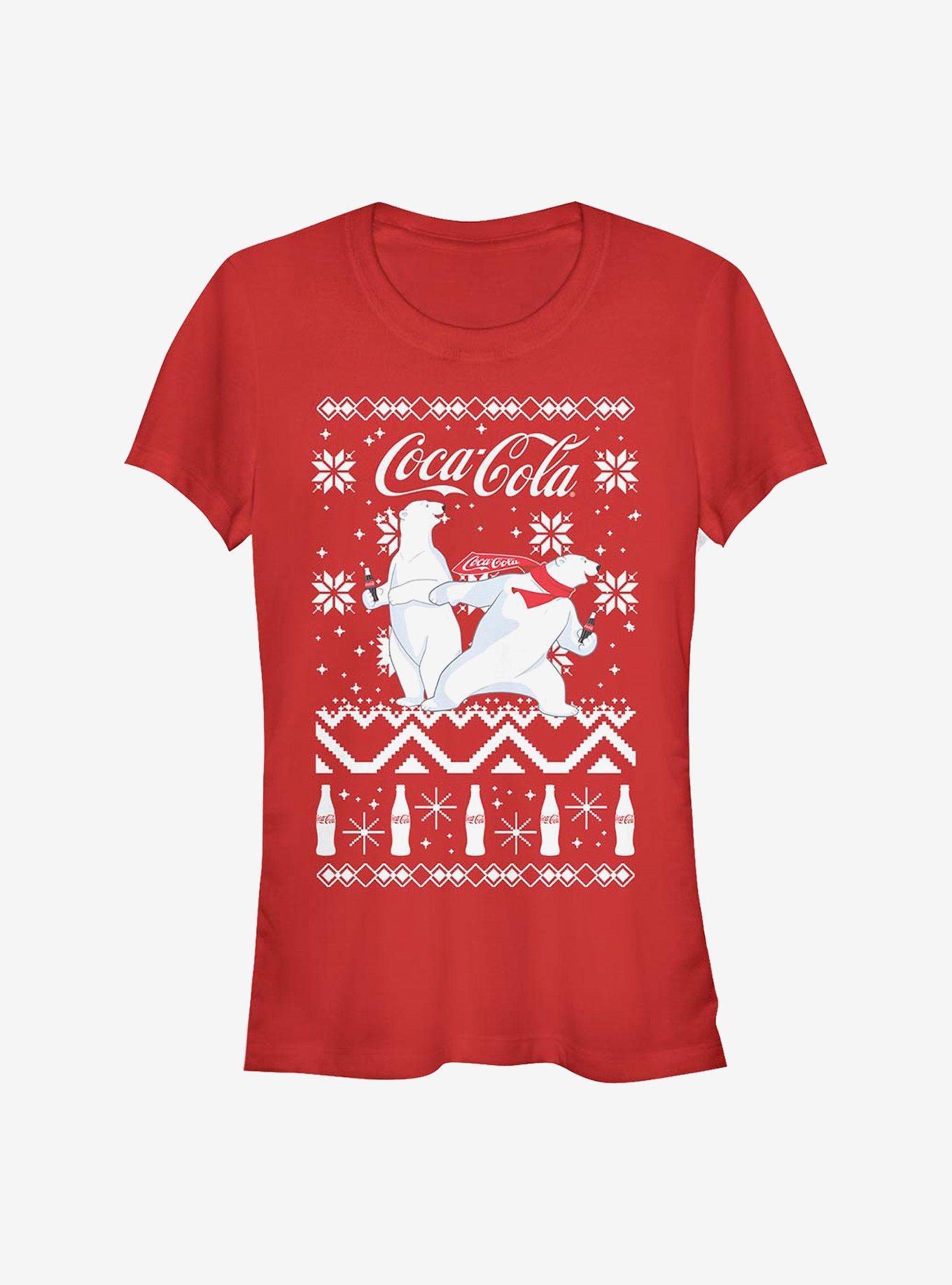 Coke Holiday Bears Girls T-Shirt, RED, hi-res